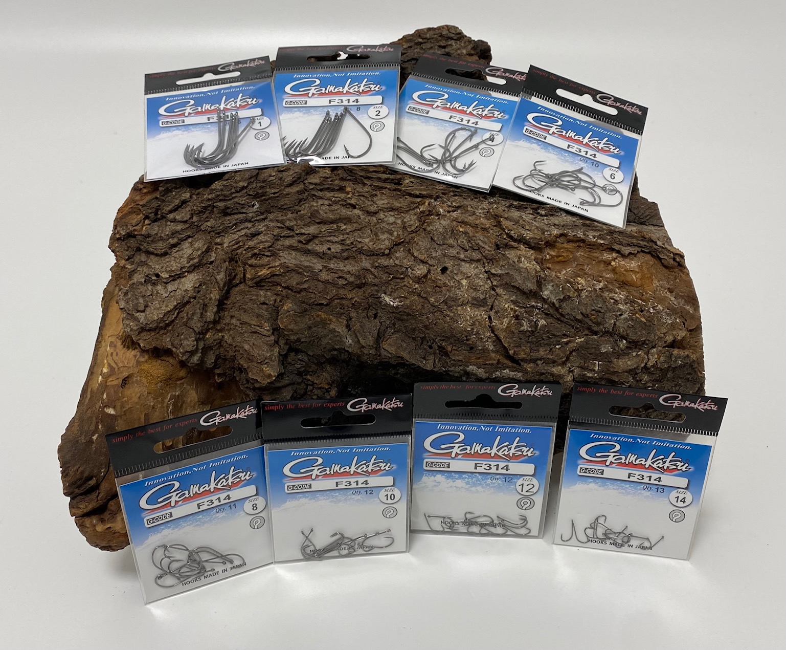 Gamakatsu F314 Haken New Label Hooks Black Gr. 1 2 4 6 8 10 12 14