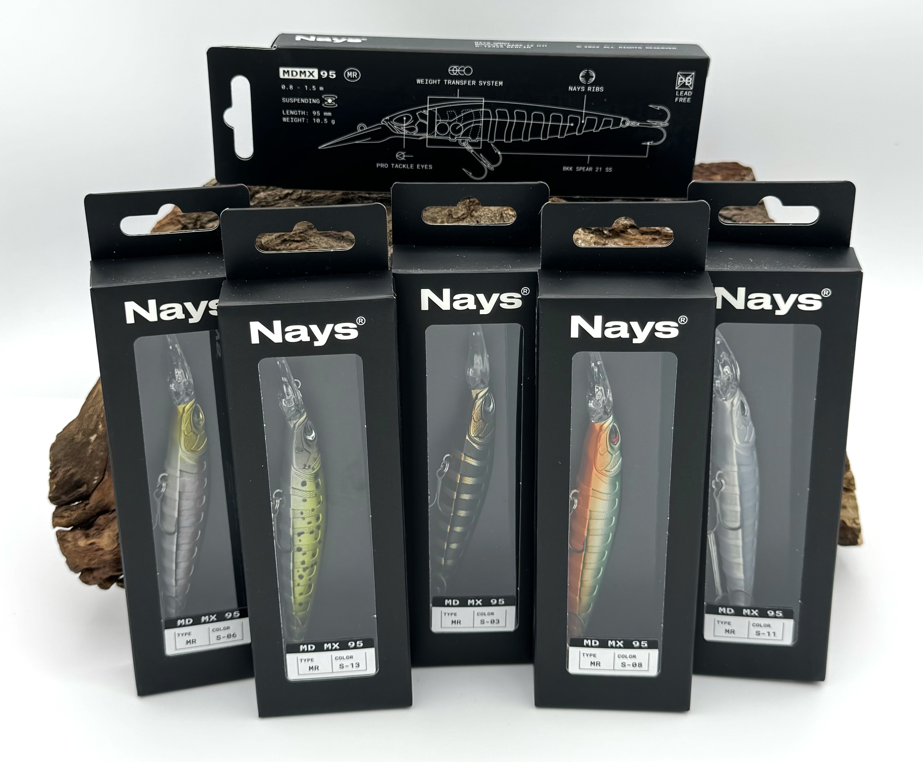 Nays MD MX 95 MR Medium Runner Wobbler Suspending 9,5cm 10,5g 14 Farben