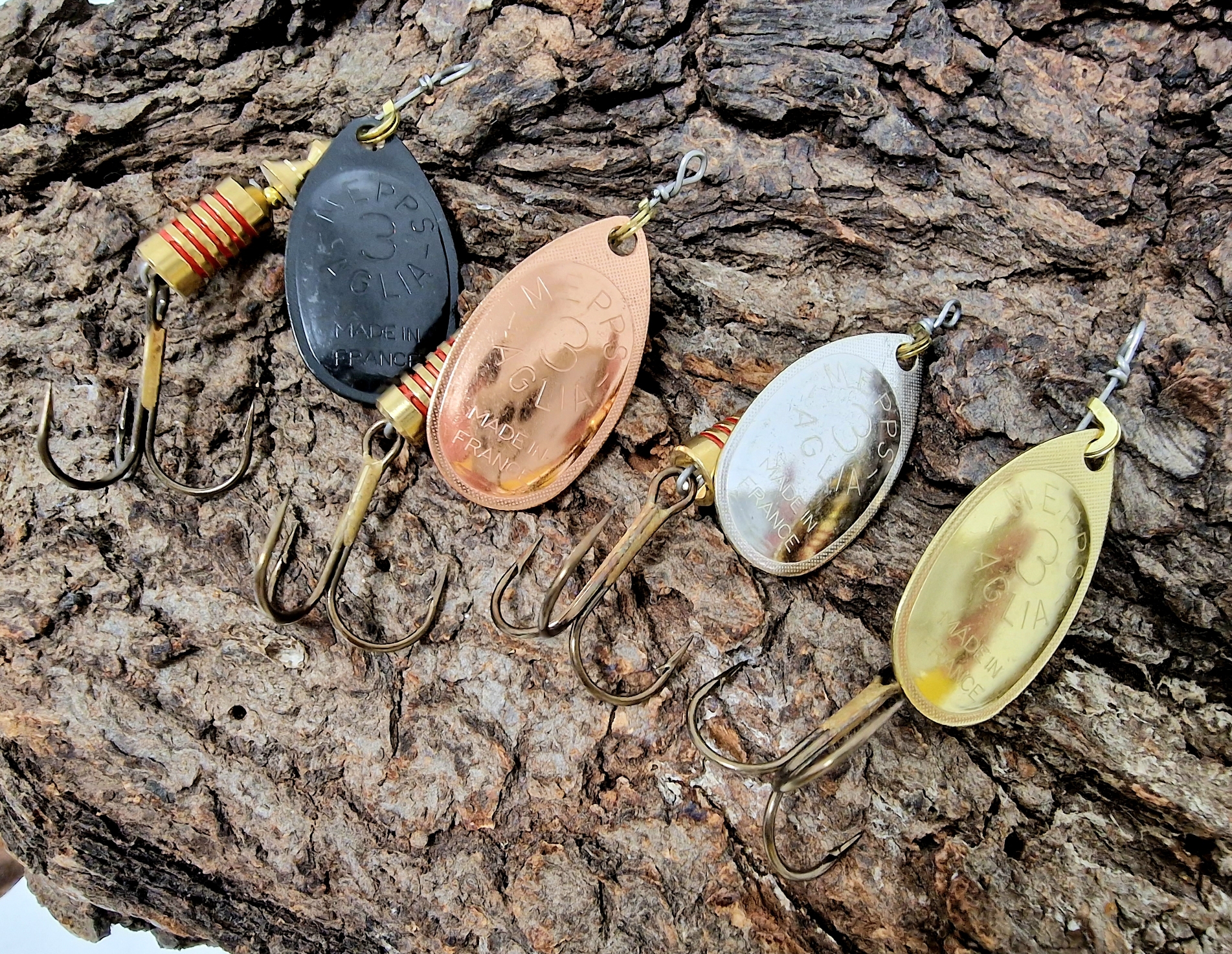 Mepps Aglia Gr. 3 6,5g Gold Kupfer Silber Schwarz