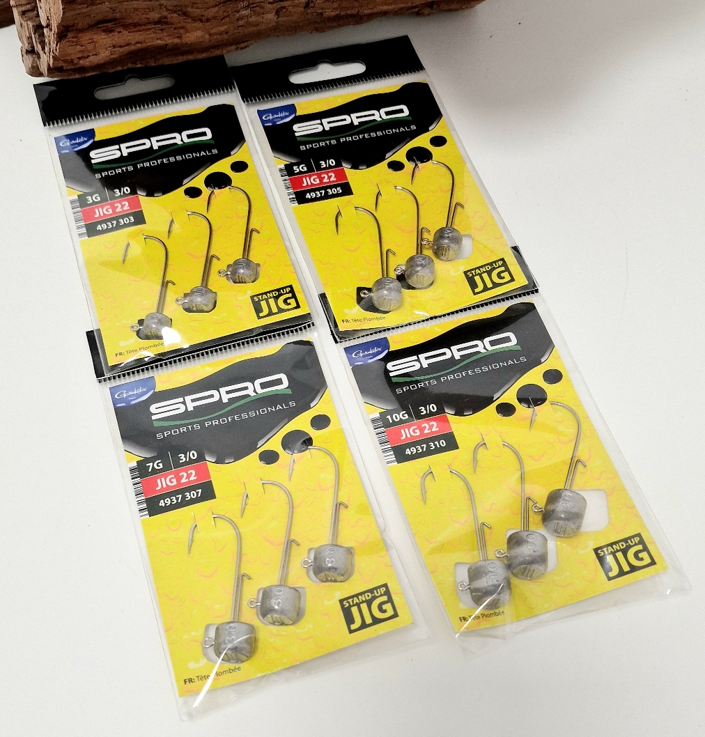 Spro Jig 22 Stand Up 3/0 3g 5g 7g 10g 3,9cm Ned Rig Head Jigheads
