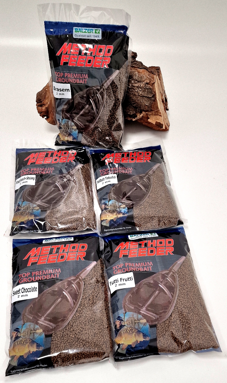 Balzer Method Feeder Premium Groundbait Pellets 2mm Sweet Chocolate Tutti Frutti Brasem Heilbutt