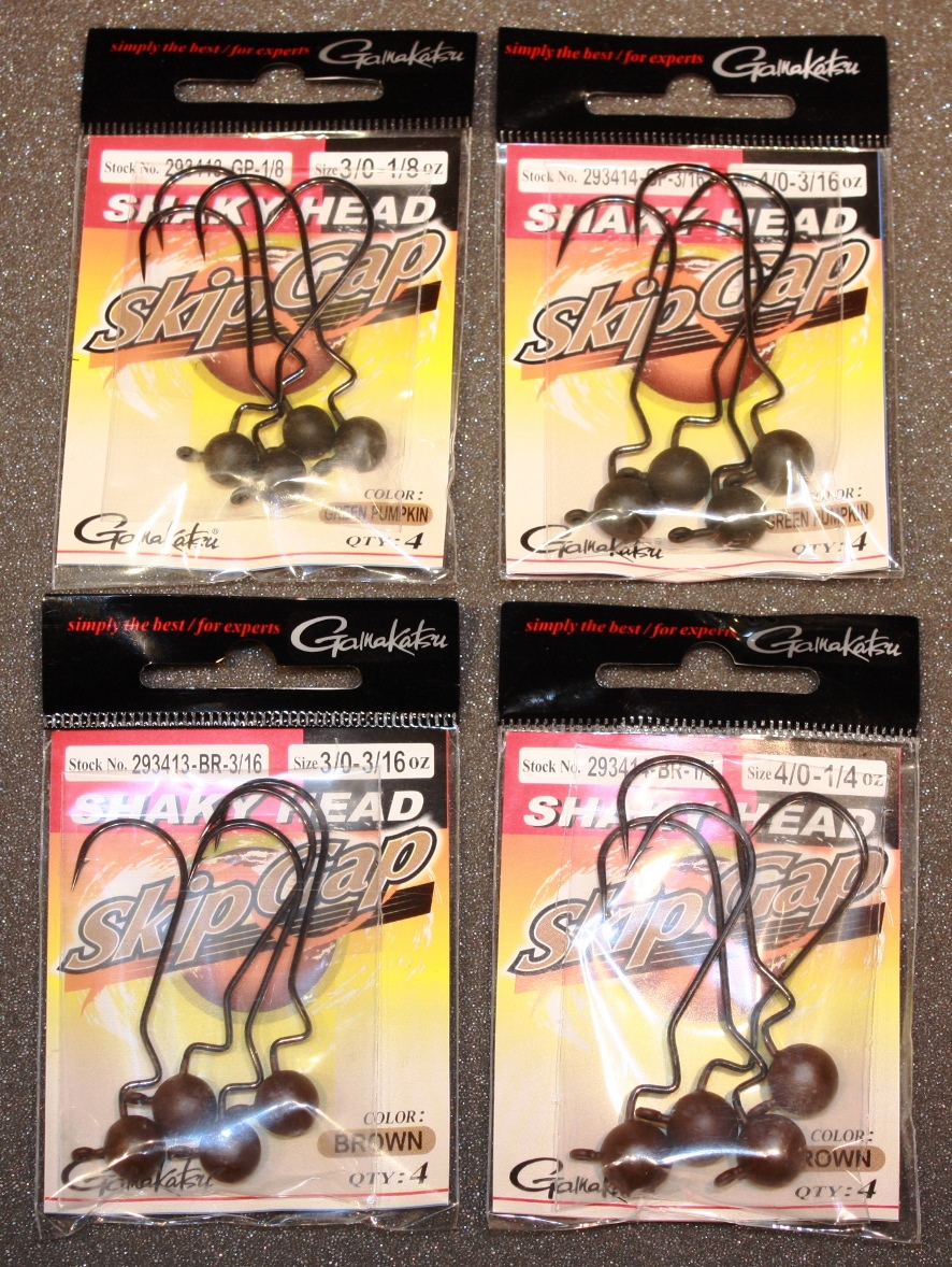 Gamakatsu Shaky Head Skip Gap Brown Green Pumpkin