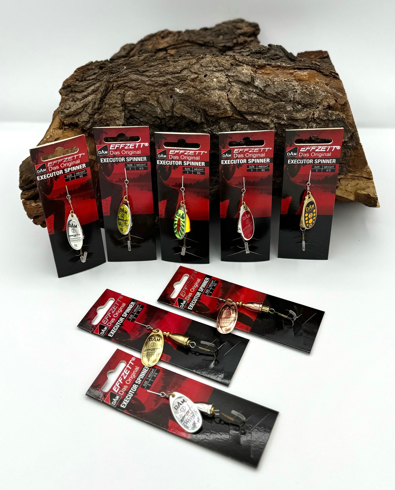 DAM Effzett Executor Spinner 6g Silber Gold Kupfer Reflex Fireshark Blacky Red ABVERKAUF