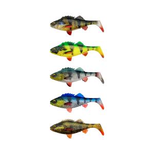 Savage Gear 4D Perch Shad 12,5cm 20g Perch Firetiger Motoroil UV Green Silver ABVERKAUF