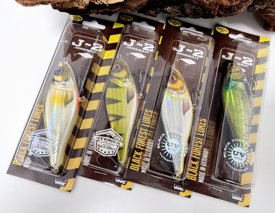 Hybrida J2 Jerkbait Wobbler langsam sinkend 12cm 55g 6 Farben