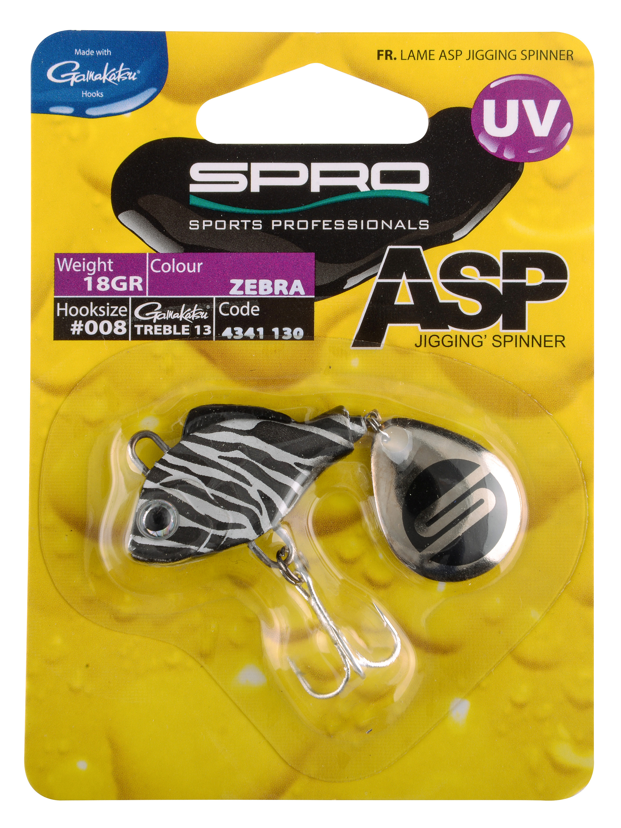 Spro ASP Spinner UV 10g 14g 18g 21g 28g Zebra ABVERKAUF