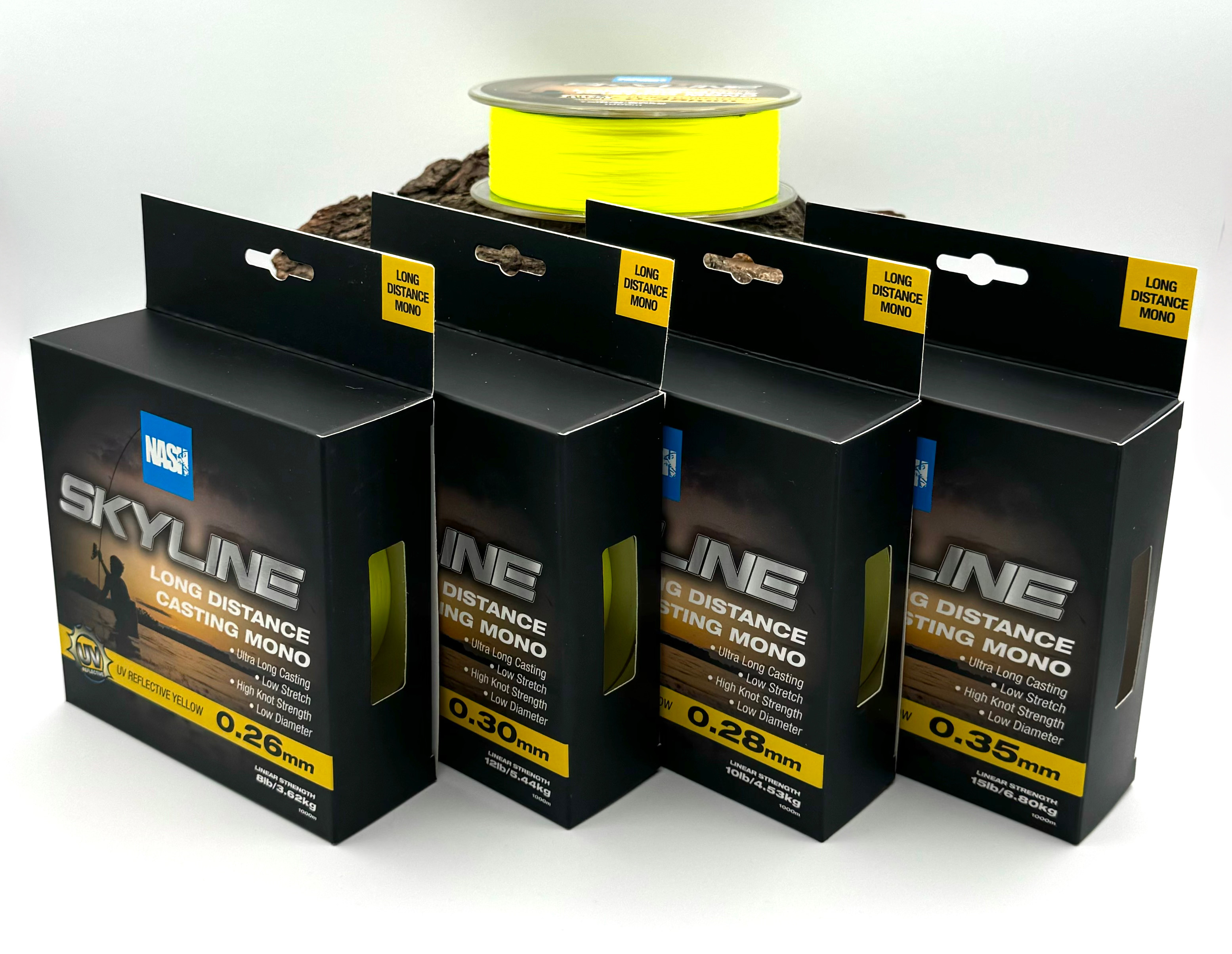 Nash Skyline Casting Mono UV Yellow Karpfenschnur 1000m