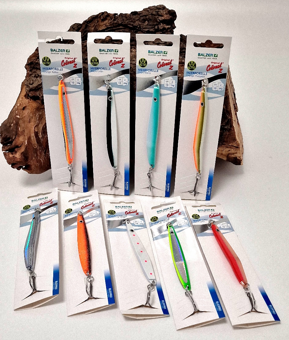 Balzer Colonel Z  Meerforelle 10cm 26g 10 Farben Meerforellenblinker Zink