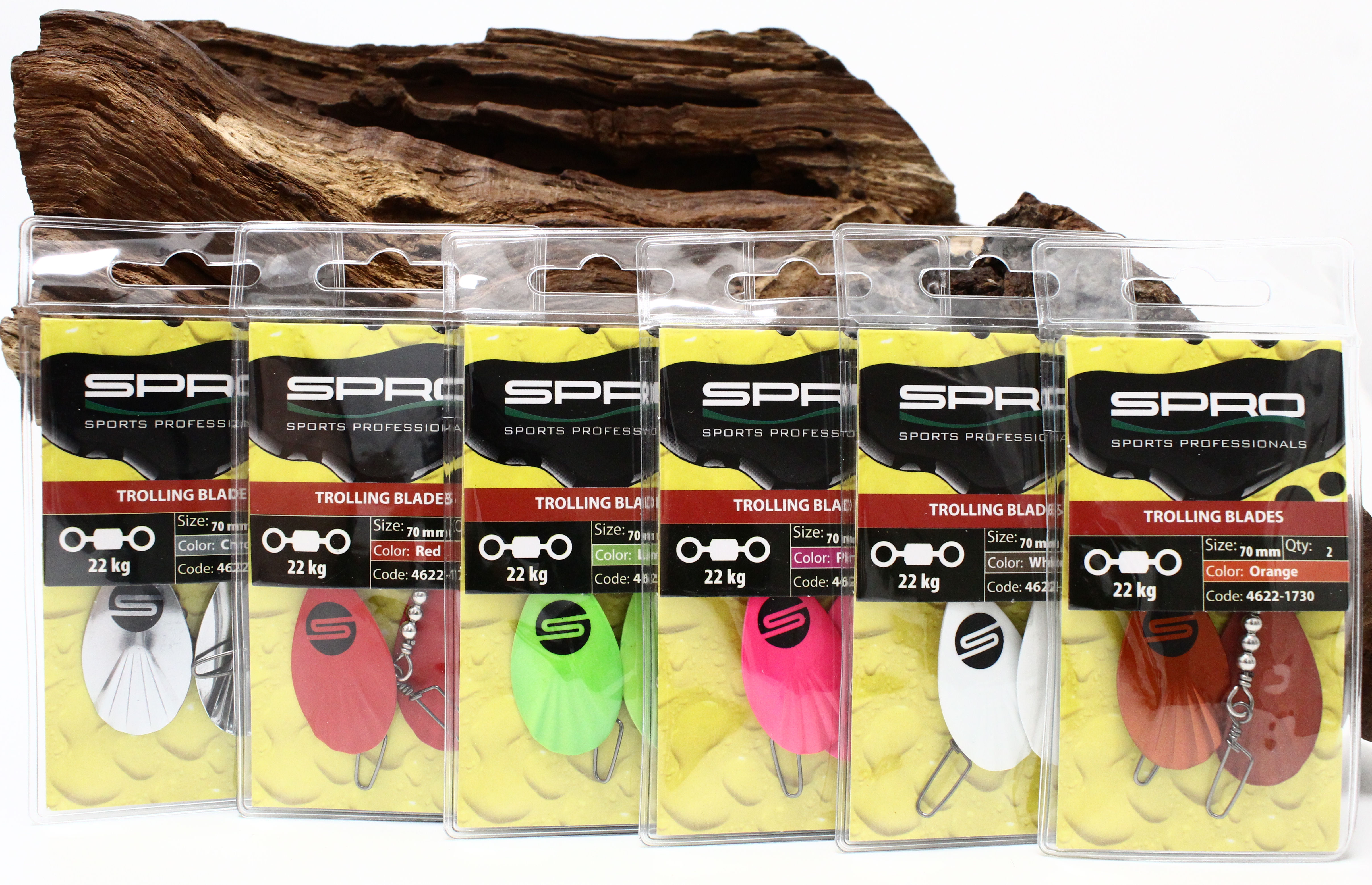 Spro Trolling Blades Spinnerblatt 7cm Chrome Red Orange Lime Pimk White 2 Stück