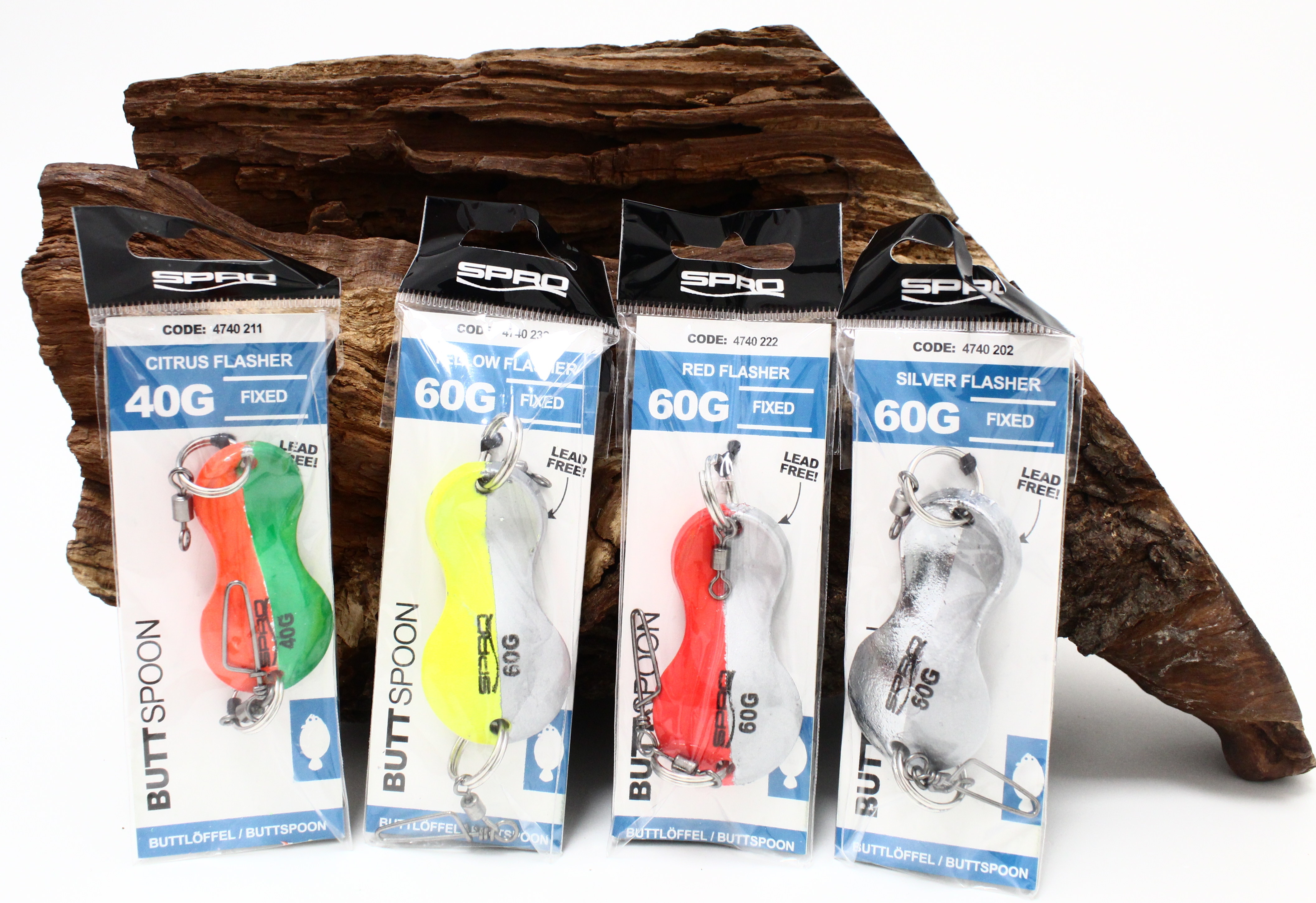 Spro Salt Butt Spoons Silver Citrus Red Yellow 40g 60g 80g Buttlöffel