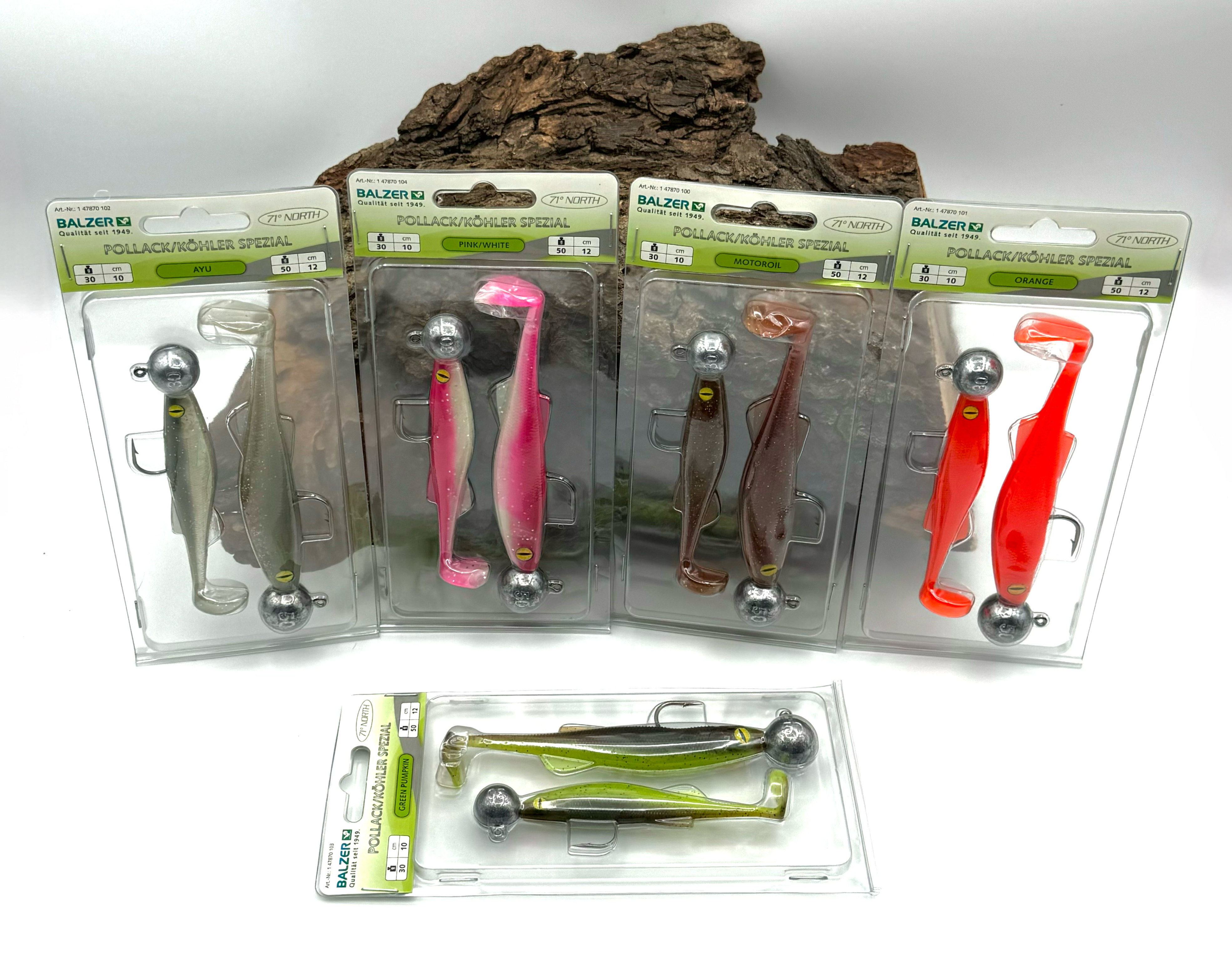 Balzer 71° North Edition Gummiset 10cm 12cm 5 Farben 30g 50g Pollack Köhler