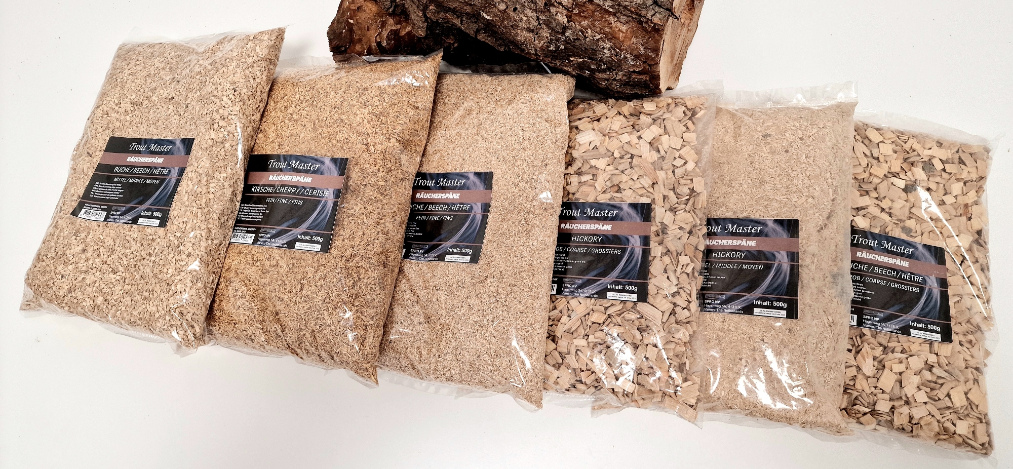 Spro Trout Master Räucherspäne Buche Kirsche Hickory 500g