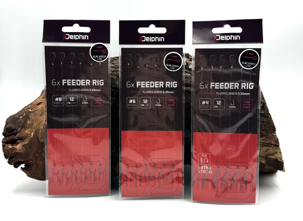 Delphin Feeder Rig Barb 12cm mit Speer Gr. 4 6 8