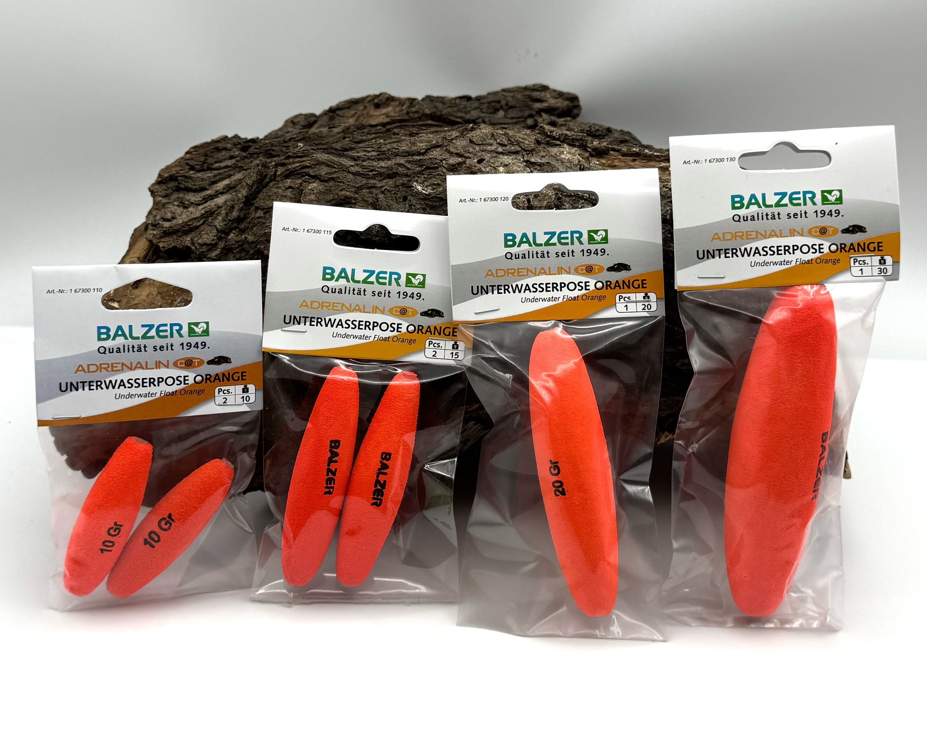 Balzer Adrenalin Cat EVA Unterwasserposen Orange 10g 15g 20g 30g