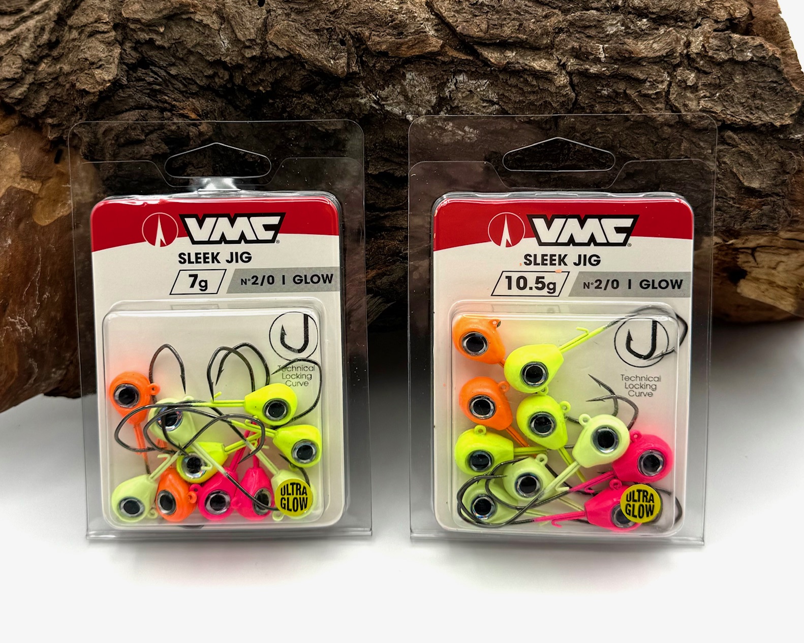 VMC Sleek Jig Glow 10 Stück Jighaken 7g 10,5g 14g phosphoreszierend Jigköpfe