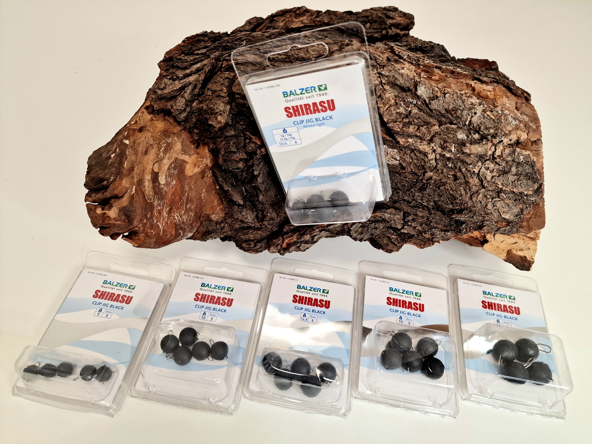 Balzer Shirasu Clip Jig Cheburashka 5g 10g 12,5g 15g 25g 30g Set schwarz
