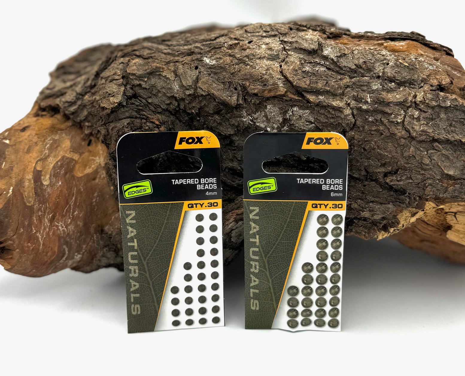 Fox Edges Naturals Tapered Bore Beads 4mm 6mm Kugeln 30 Stück