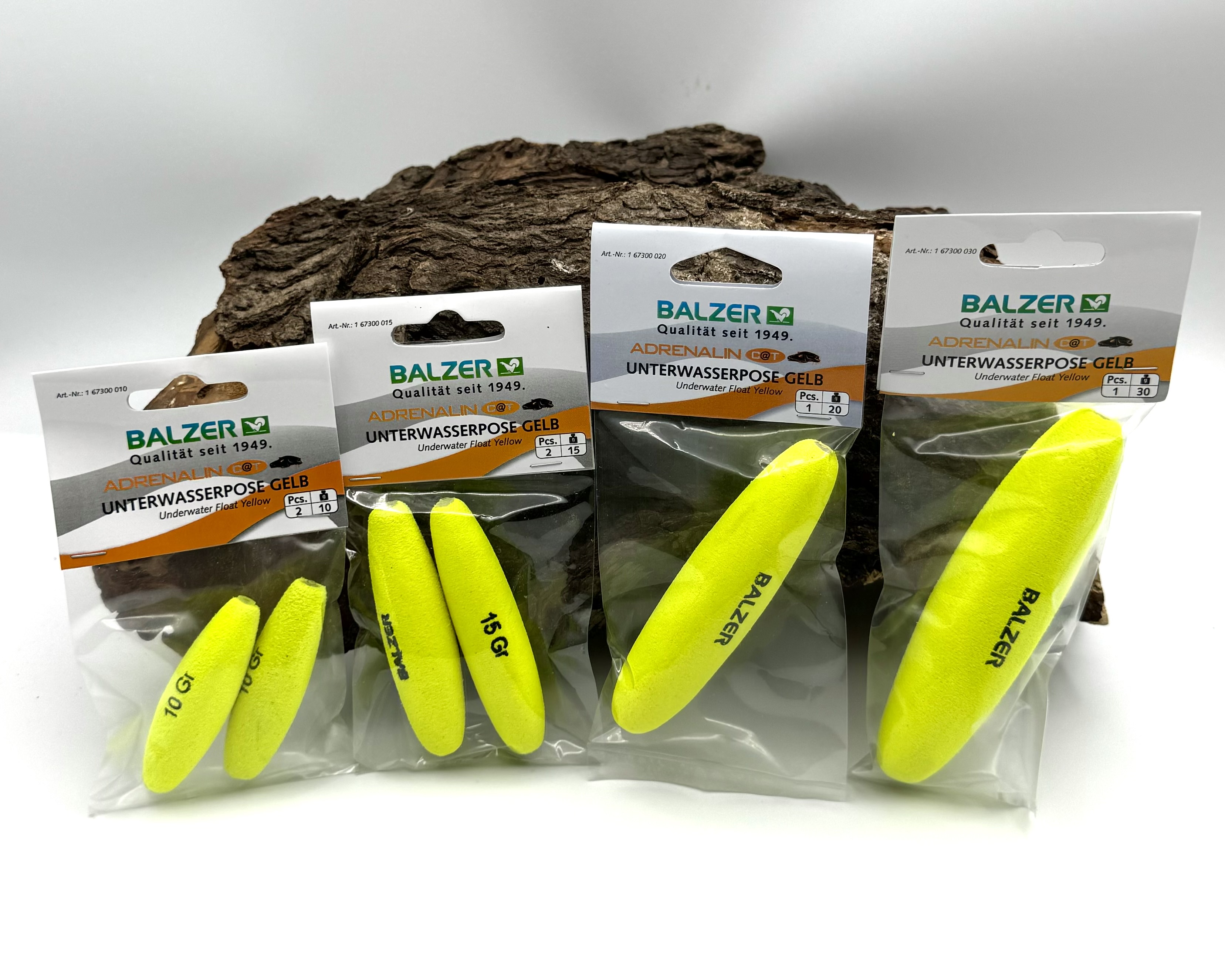 Balzer Adrenalin Cat EVA Unterwasserposen Yellow  10g 15g 20g 30g