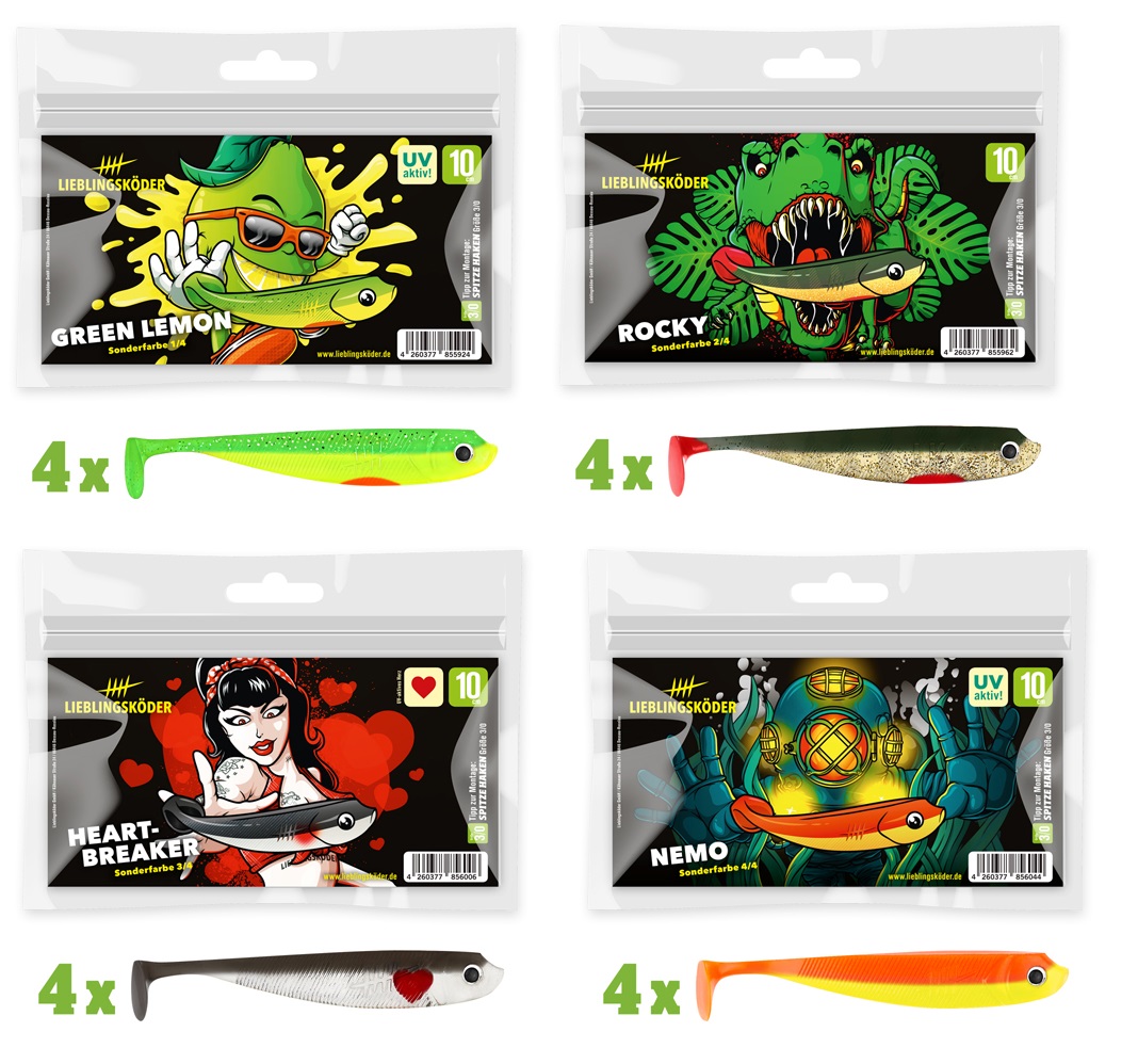 Lieblingsköder Green Lemon Rocky Nemo Heartbreaker 10cm