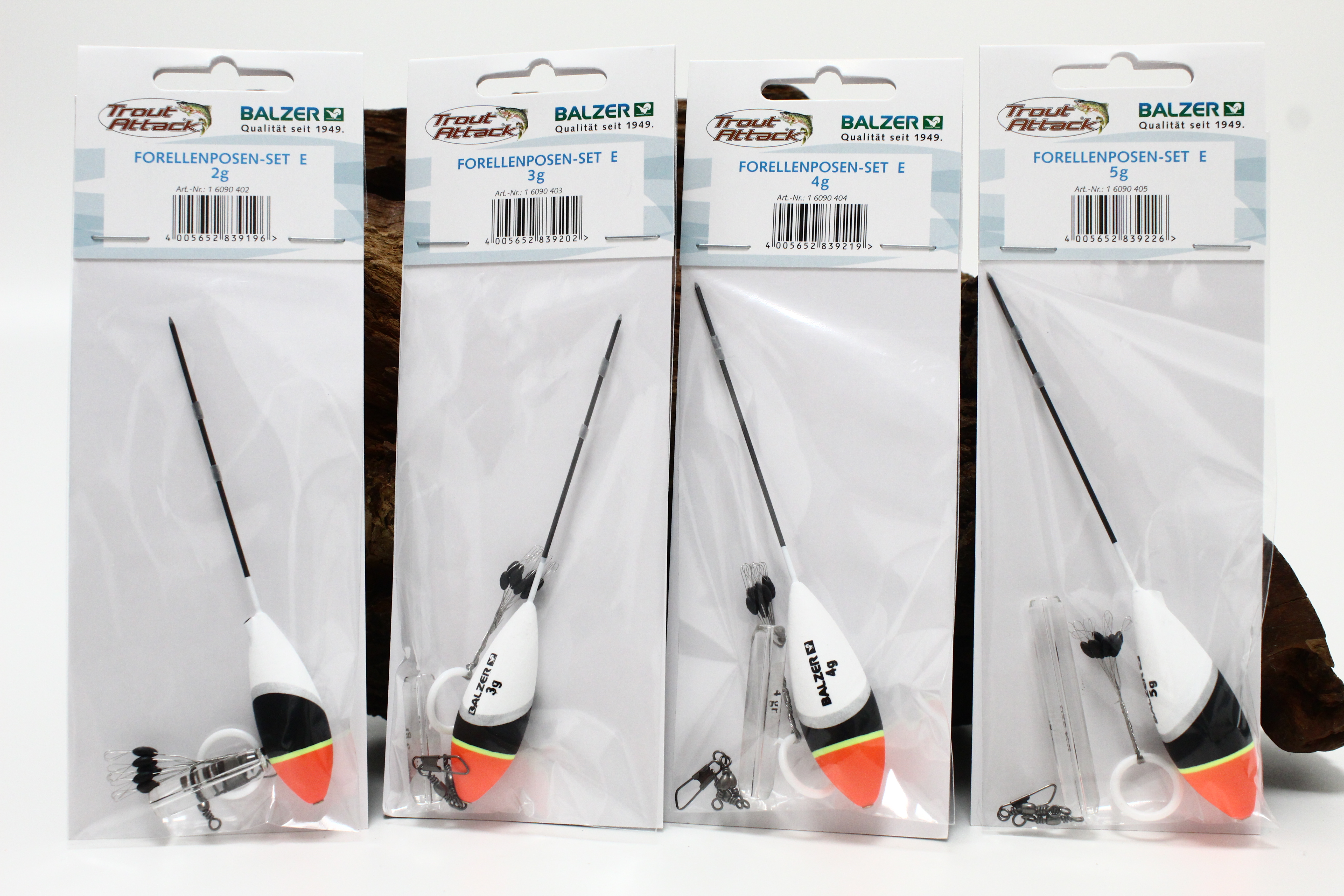 Balzer Trout Attack Forellenpose Set E mit Glasgewicht und Schnurstopper 2g 3g 4g 5g