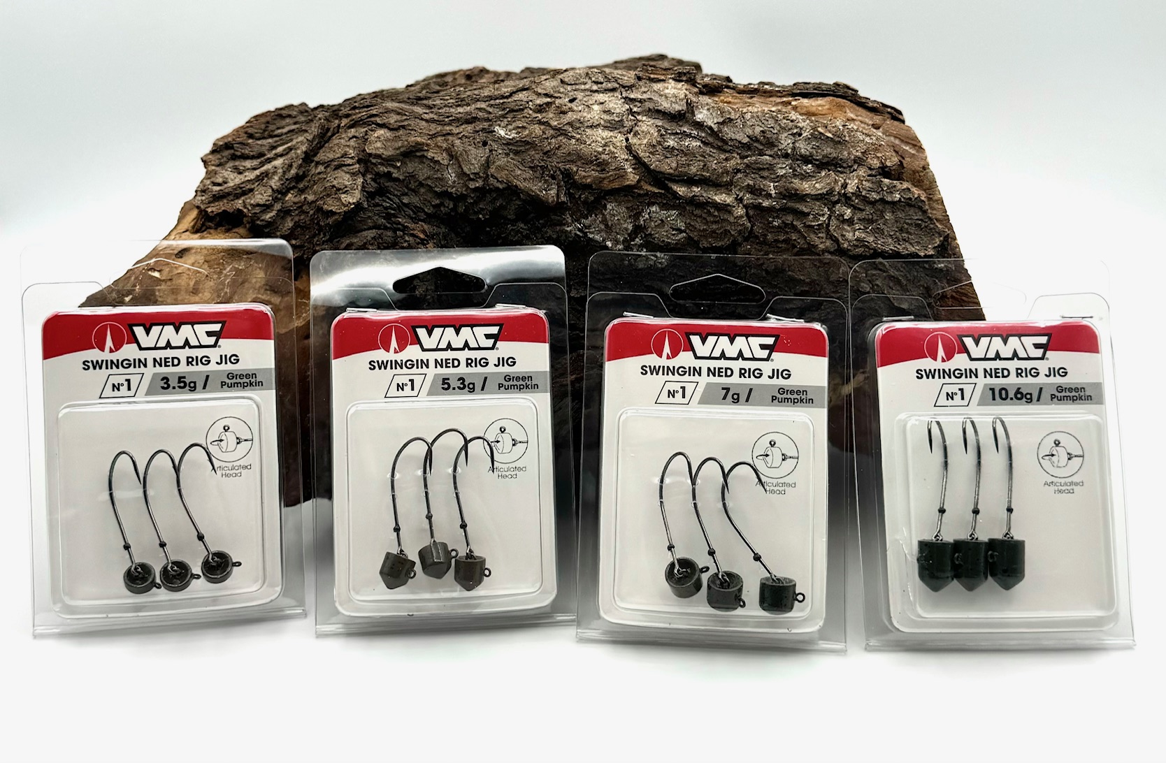 VMC Swingin Ned Rig Jig Green Pumpkin Gr. 1 3,5g 5,3g 7g 10,6g 3 Stück