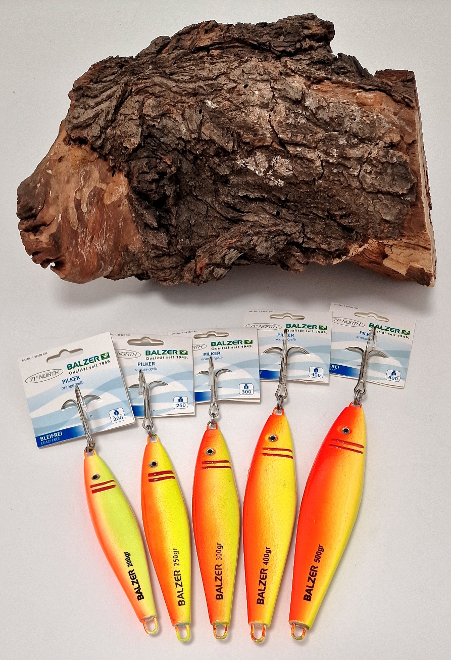 Balzer 71° North Pilker Orange Gelb 200g 250g 300g 400g 500g Bleifrei