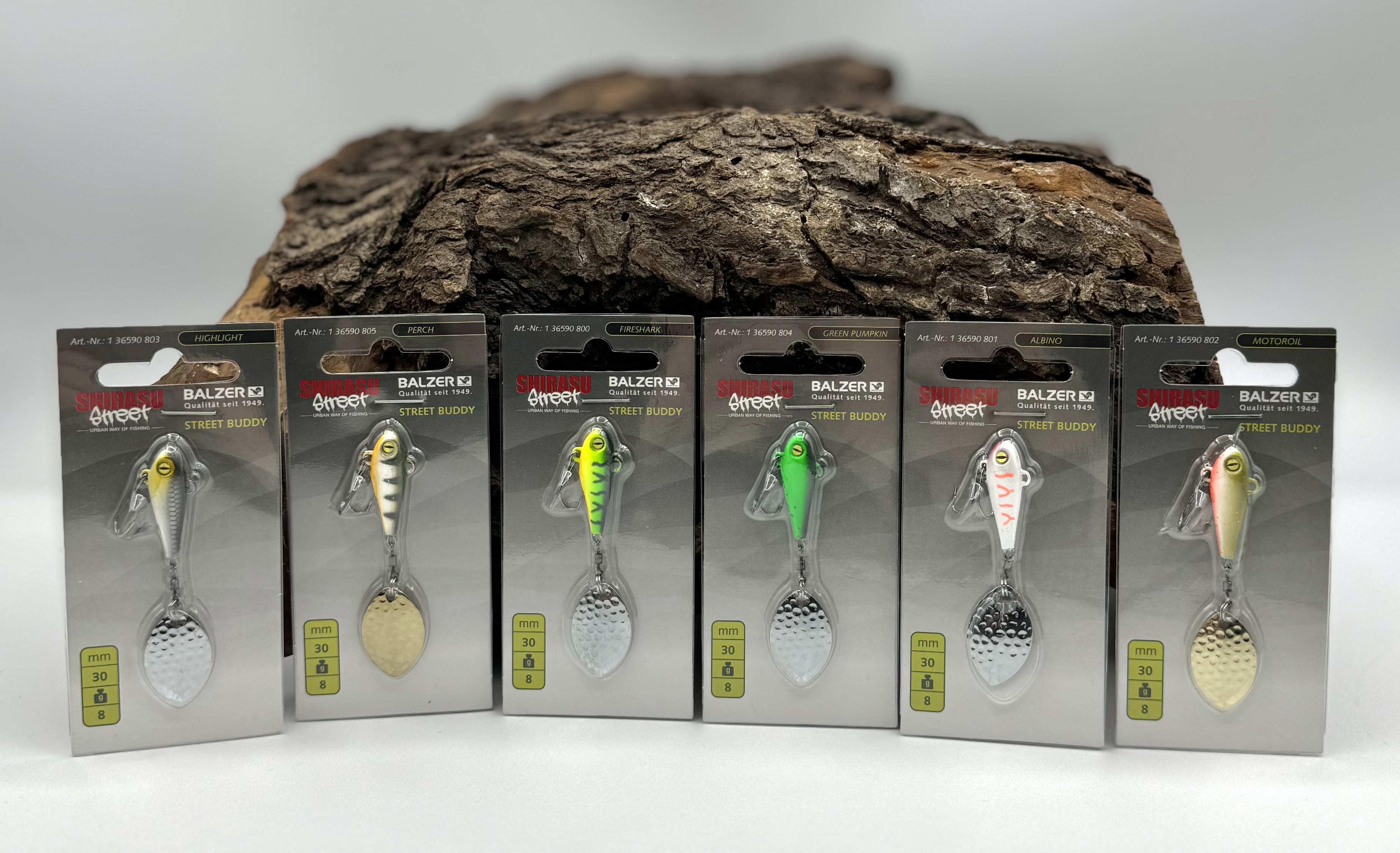 Balzer Shirasu Street Spin Buddy mit Zwillingshaken 6 Farben 8g