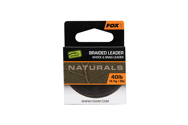 Fox EDGE 40lb 18,1kg 20m Naturals Braided Leader