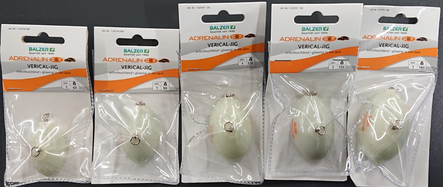 Balzer Adrenalin Cat Vertikalblei louminous Silikonbeschichtet 60g 90g 120g 150g 180g