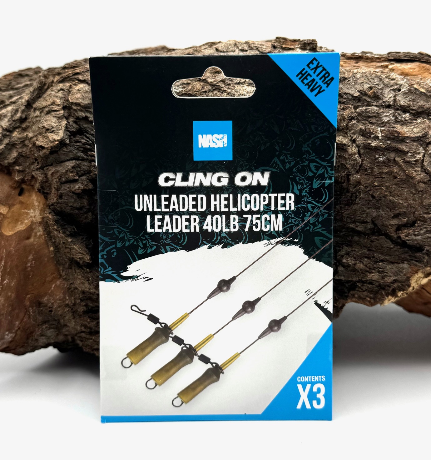 Nash Cling on Ready Tied Unleaded Helicopter Leader 40lb 75cm