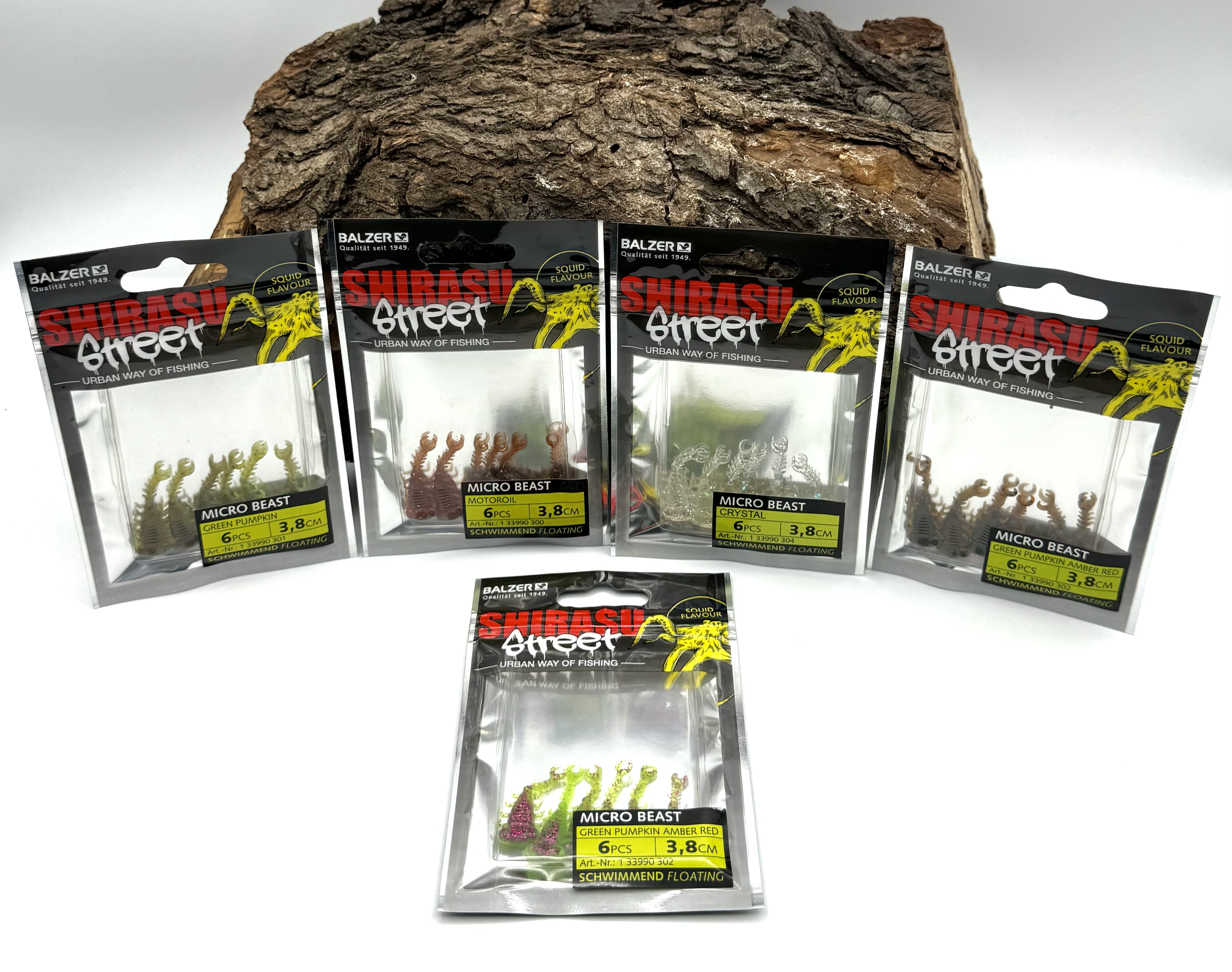 Balzer Shirasu Street Micro Beast 3,8cm 0,5g 5 Farben Larve