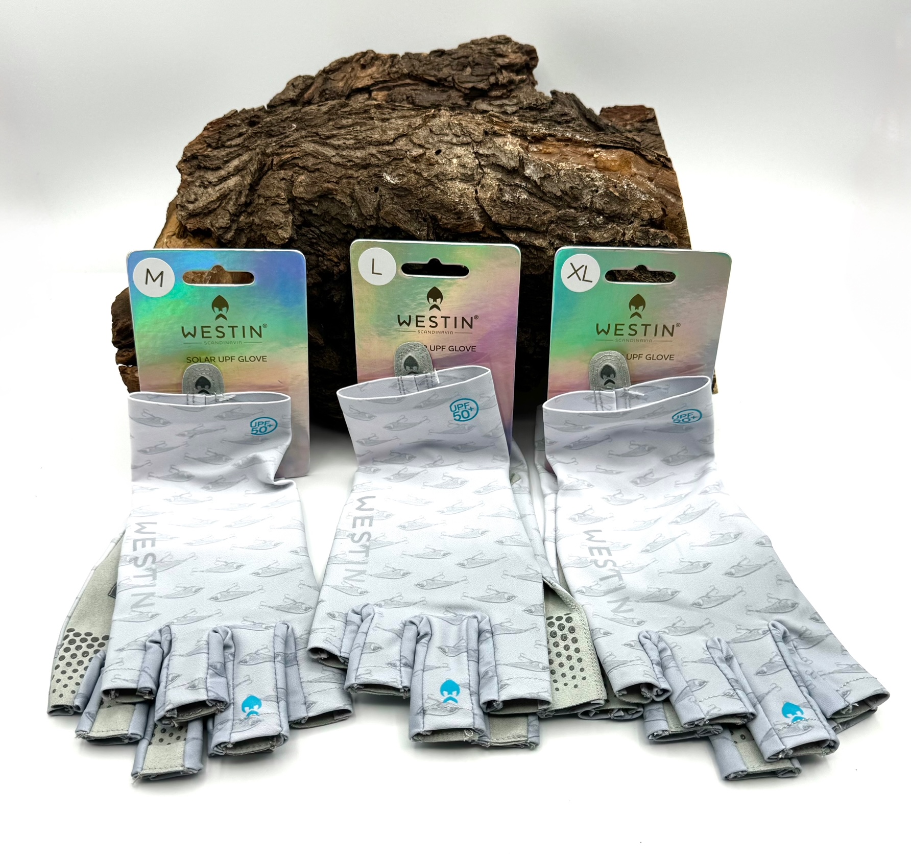 Westin Solar UPF Half Finger Glove Grey Handschuhe M L XL 50+ Sonnenschutz