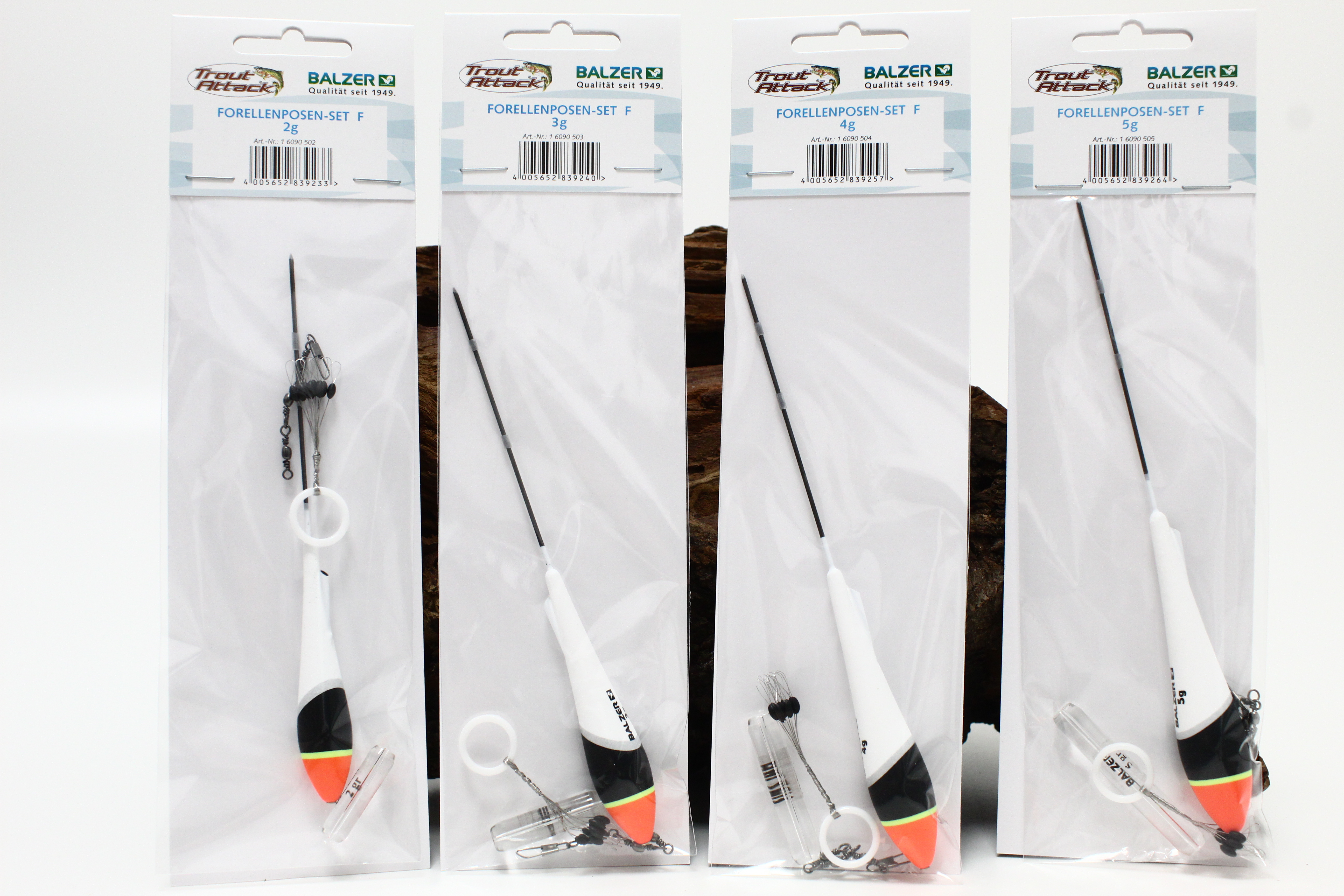 Balzer Trout Attack Forellenpose Set F mit Glasgewicht und Schnurstopper 2g 3g 4g 5g