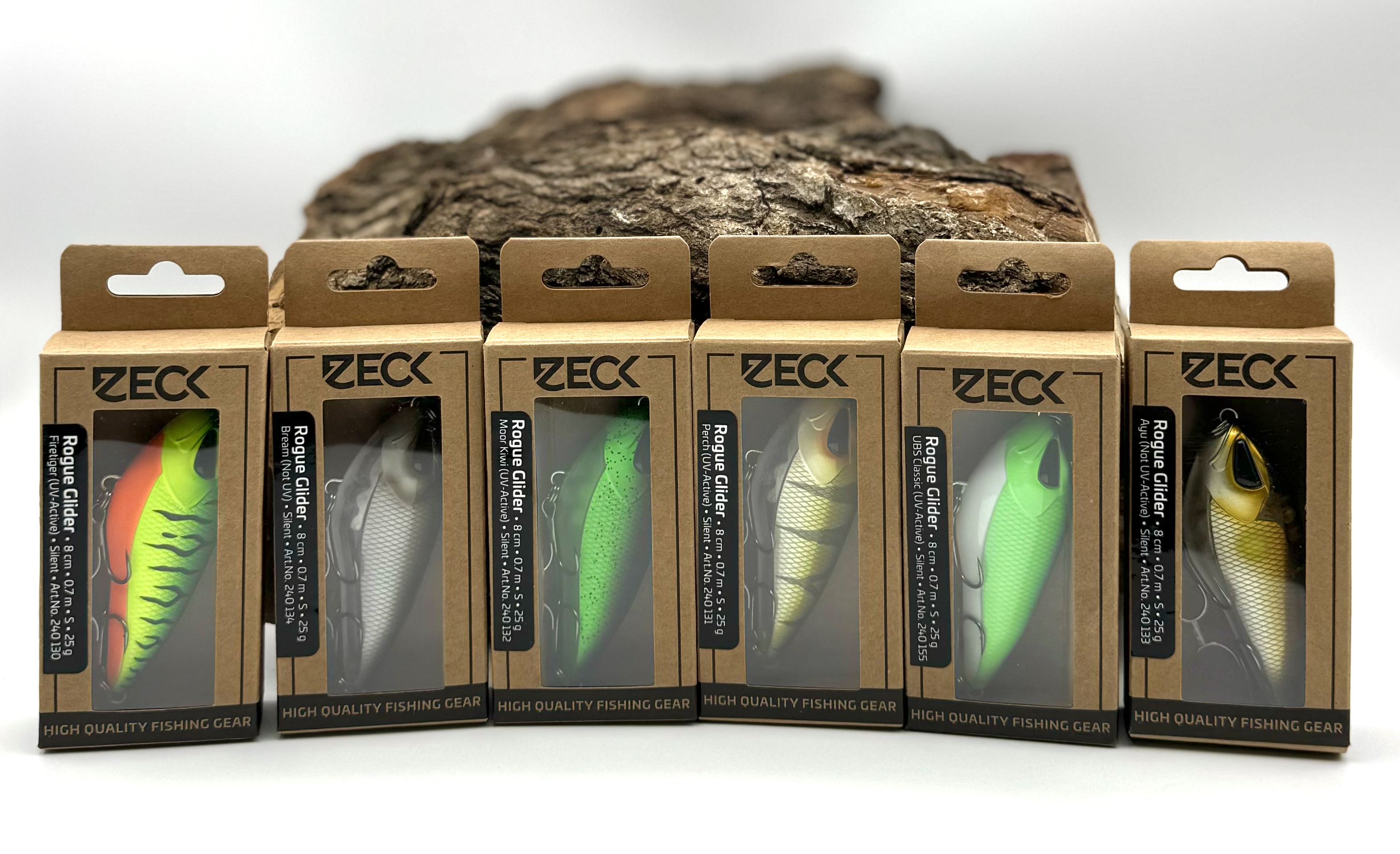 Zeck Rogue Glider 8cm 0,7m sinkend 25g UV-Aktiv Wobbler 6 Farben Jerk