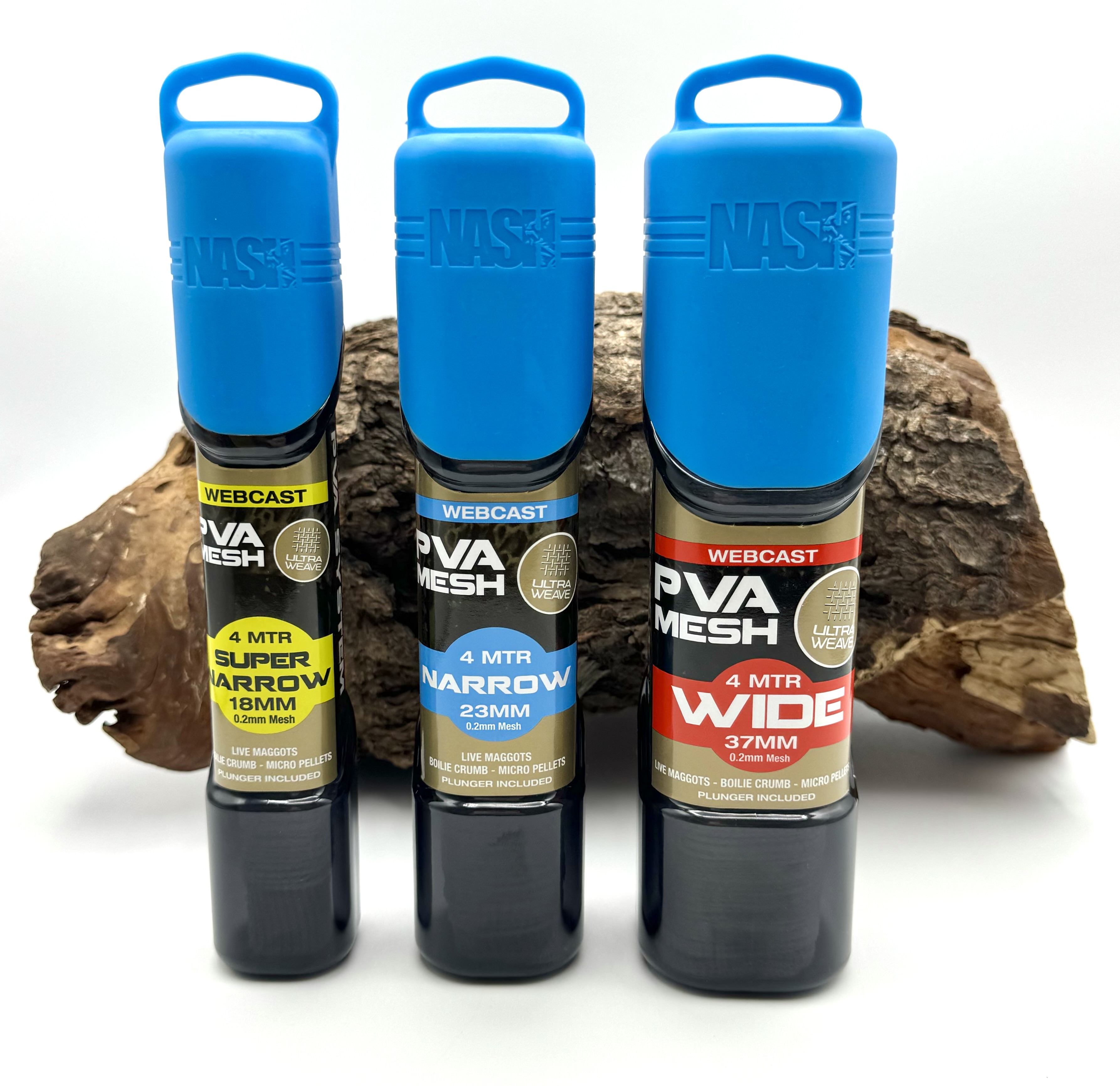 Nash Webcast Ultra Weave PVA Super Narrow Narrow Wide 4m incl. Stopfer