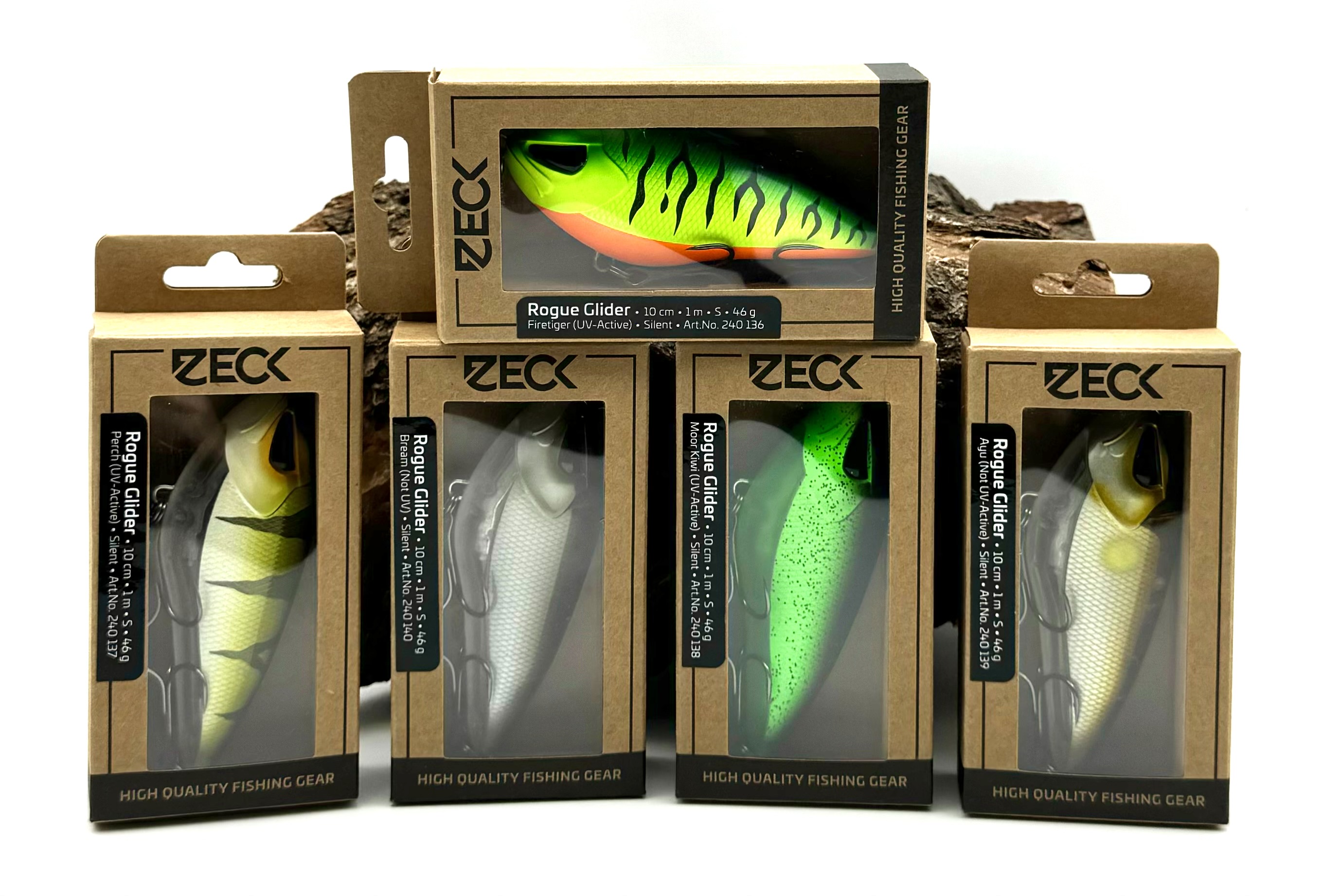 Zeck Rogue Glider 10cm 1m sinkend 46g UV-Aktiv Wobbler 6 Farben Jerk