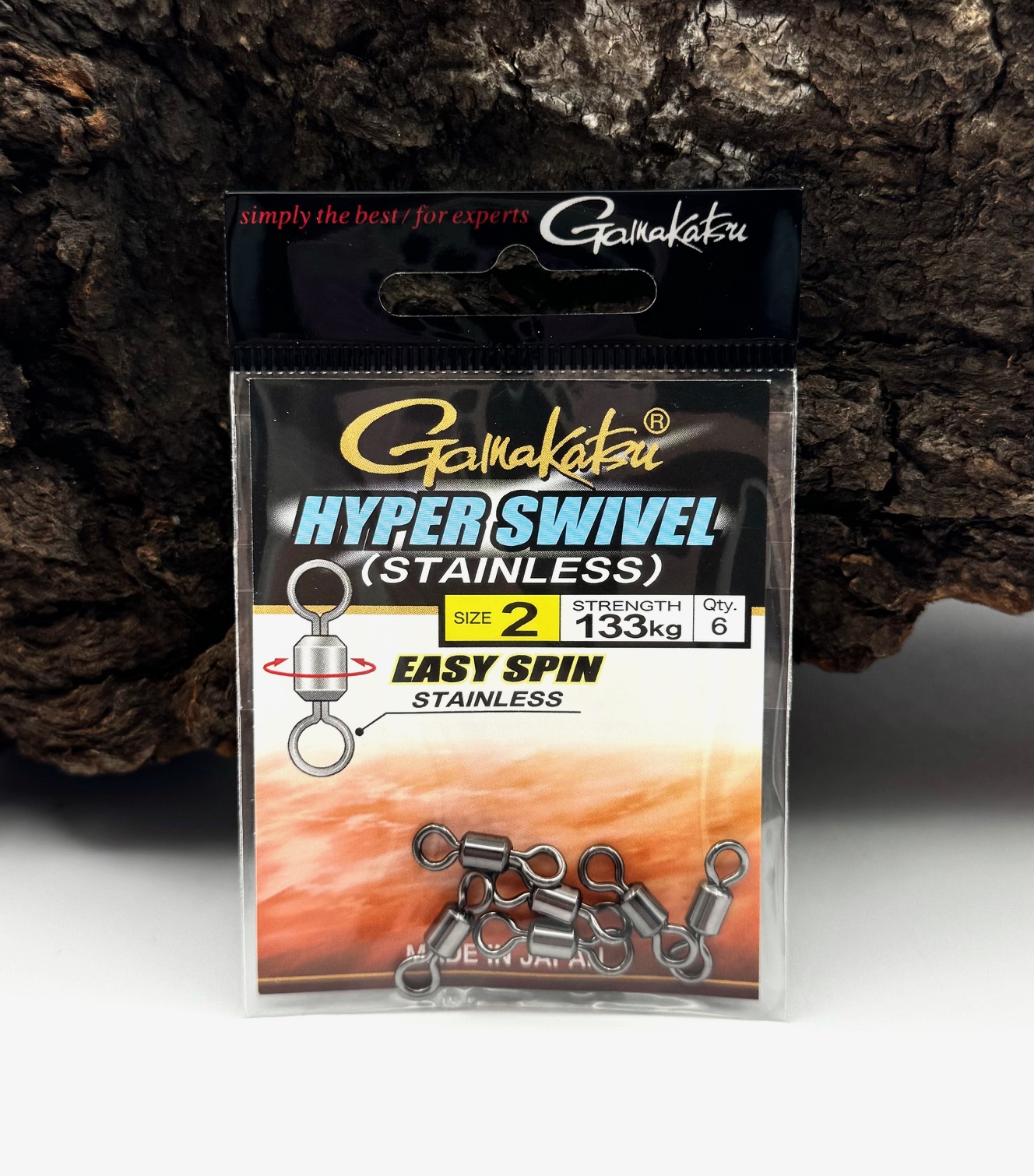Gamakatsu Hyper Swivel Gr. 2 / 6 Stück 133kg Tonnenwirbel