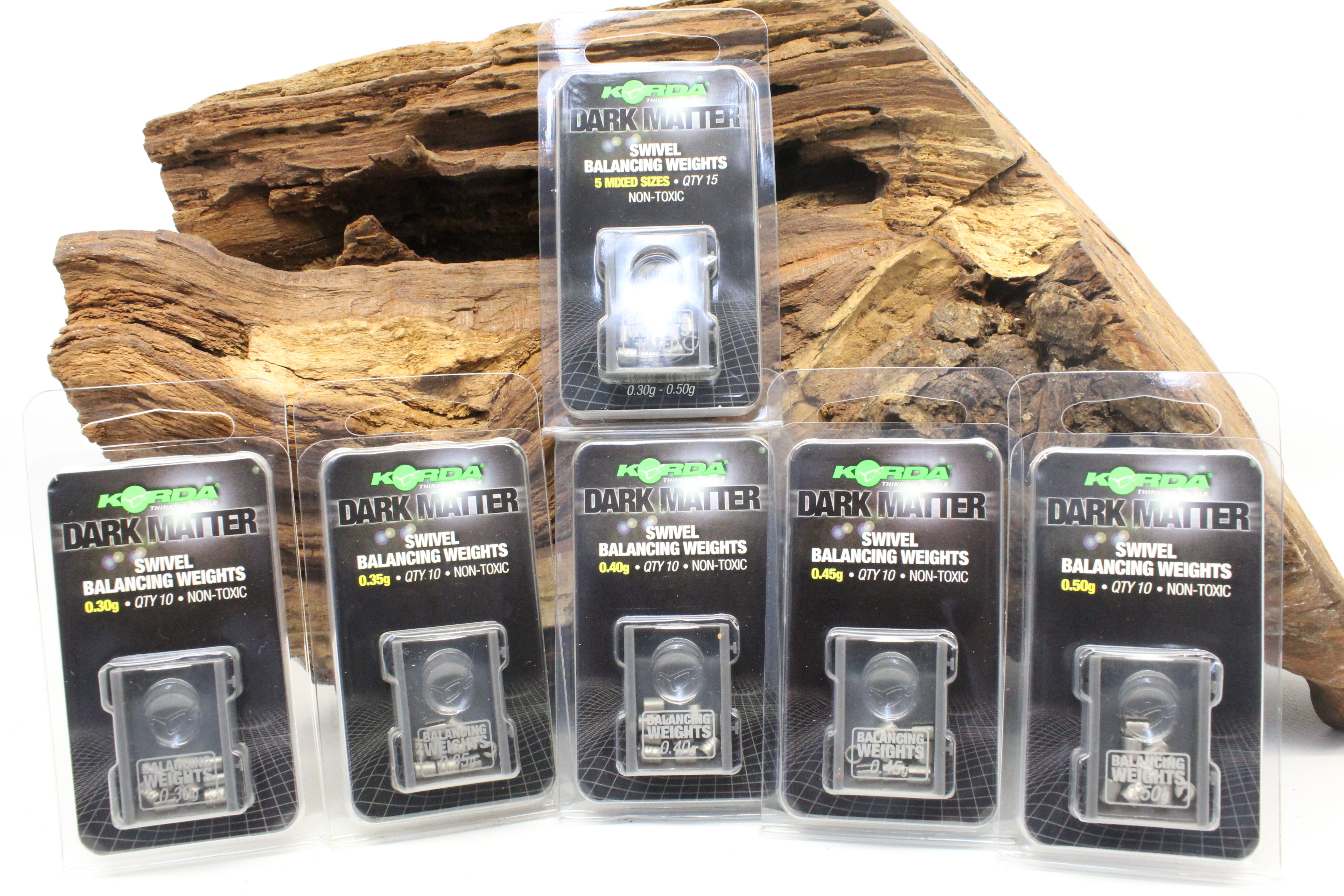 Korda Dark Matter Balancing Weights 0,30g 0,35g 0,40g 0,45g 0,50g 5 Mixed Sizes