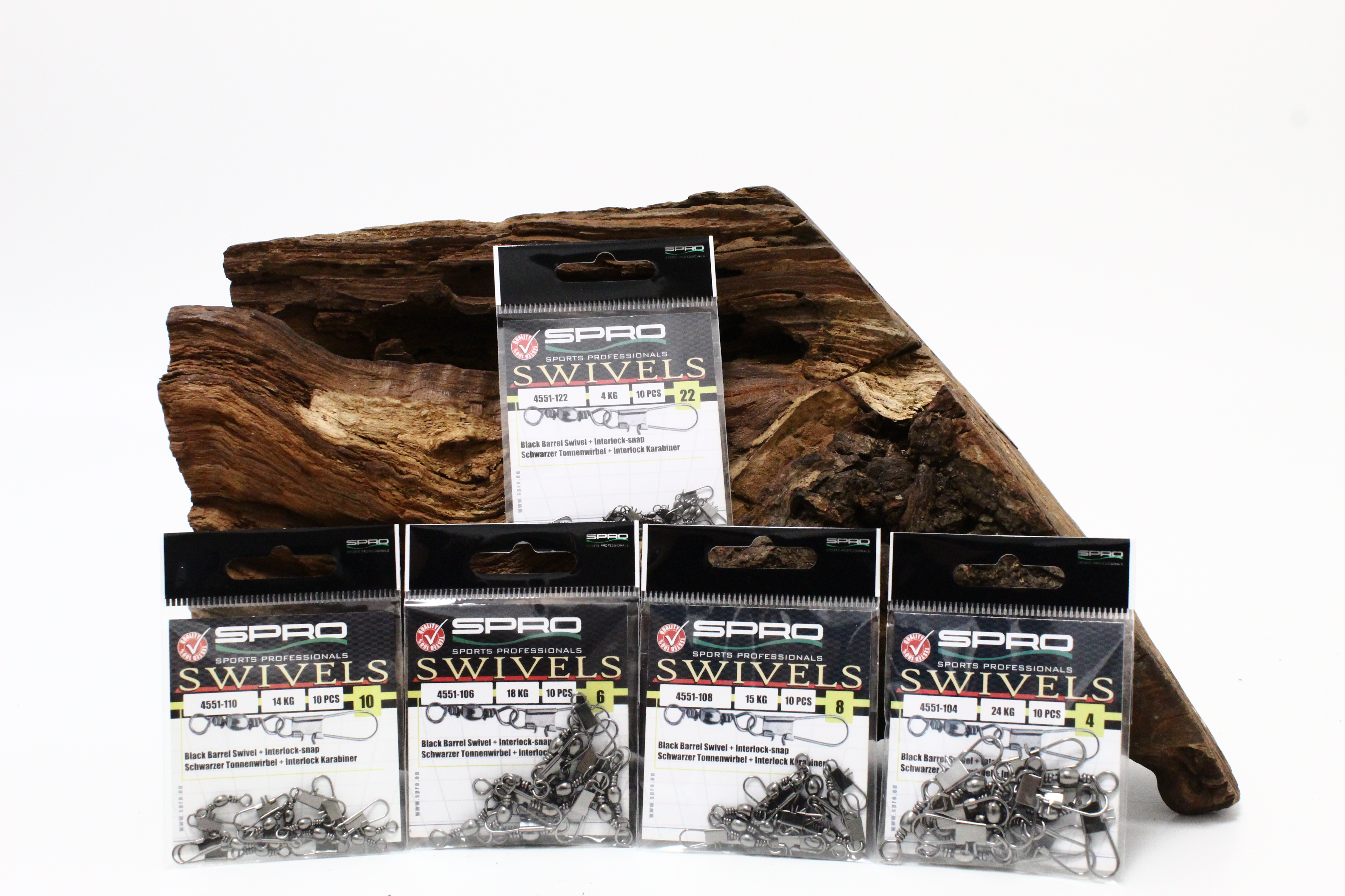 Spro Barrel Swivel+Interlock-Snap Gr.1 2 4 6 8 10 12 14 16 18 20 22