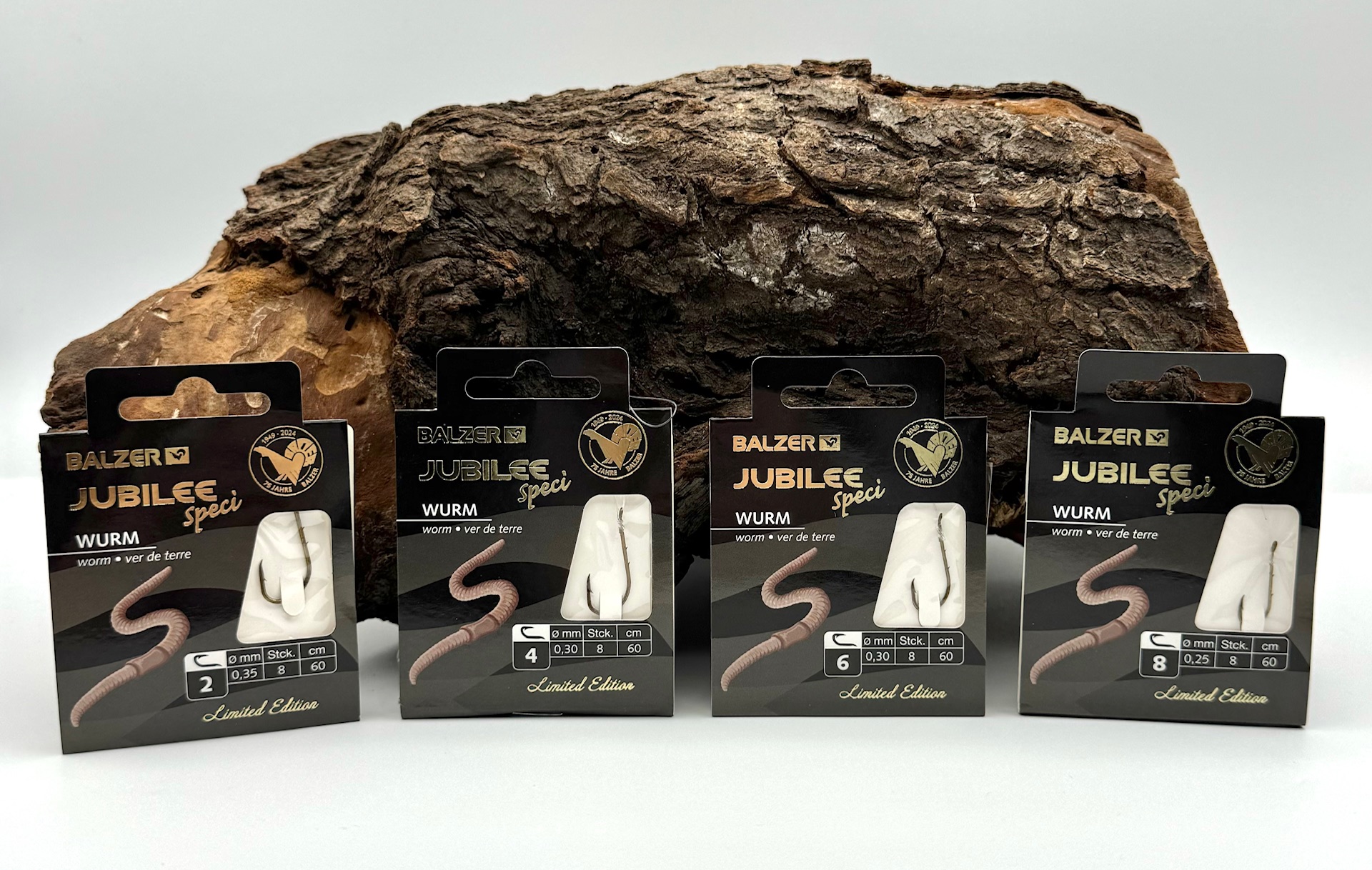 Balzer Jubilee Zielfischhaken Wurm 2 4 6 8 "75 Jahre Balzer" Limited Edition