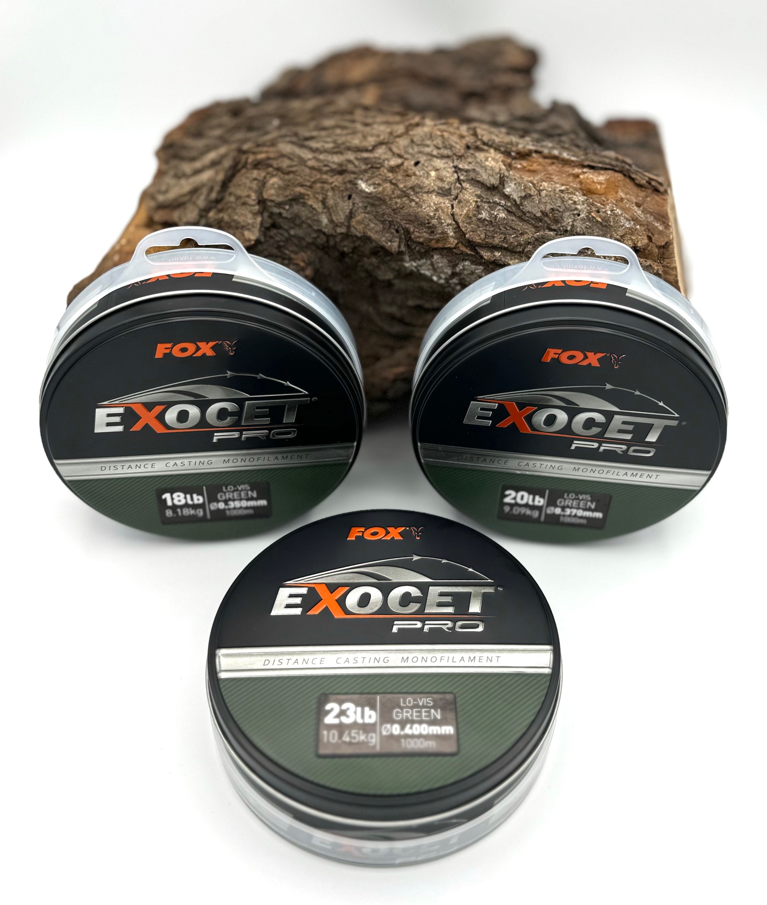 Fox Exocet Pro Lo-Vis Green Mono 16lb 18lb 20lb 23lb 1000m