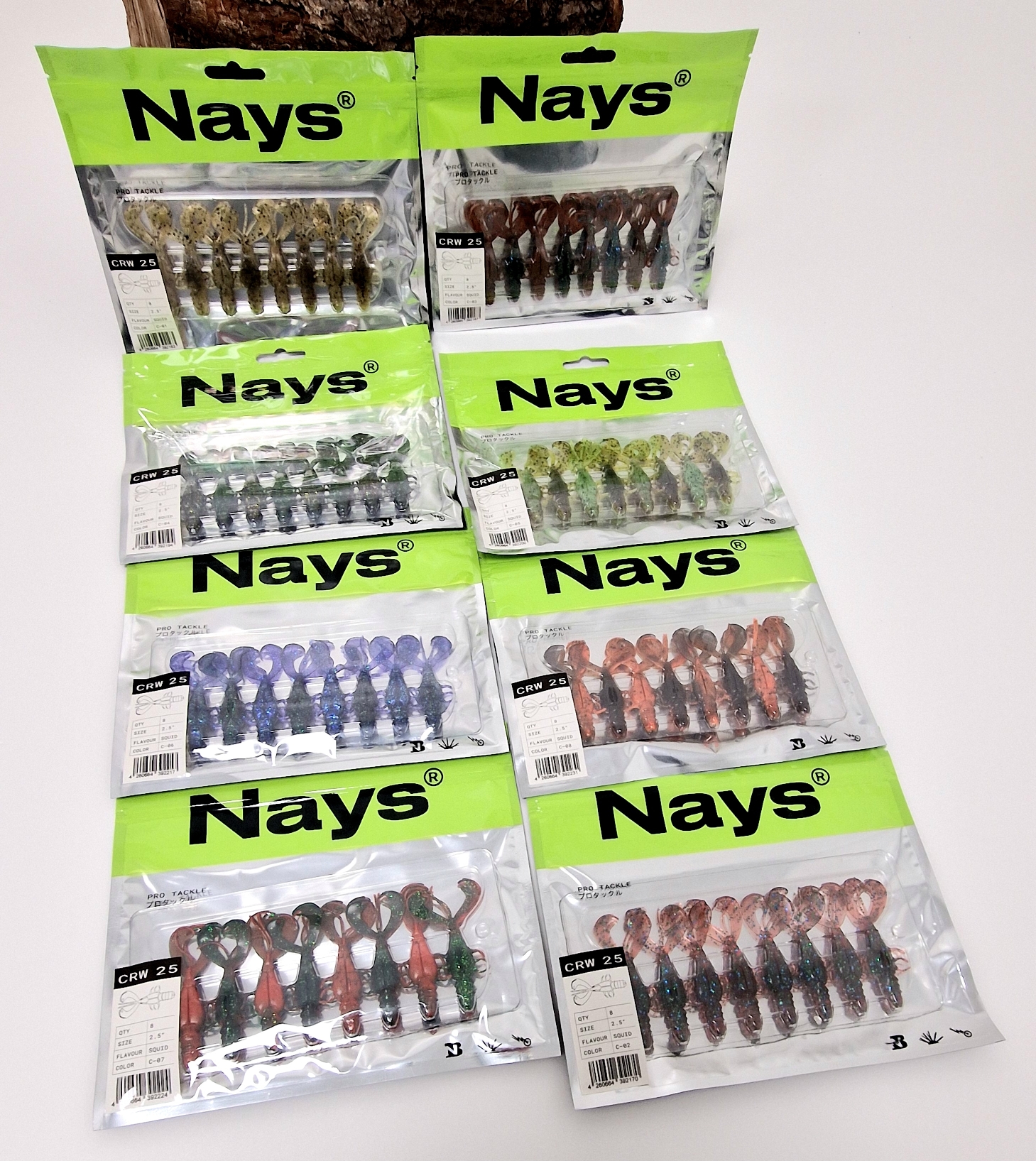 Nays CRW 25 2,5 Inch 6,4cm 2,2g 8 Farben Craw C01 C02 C03 C04 C05 C06 C07 C08