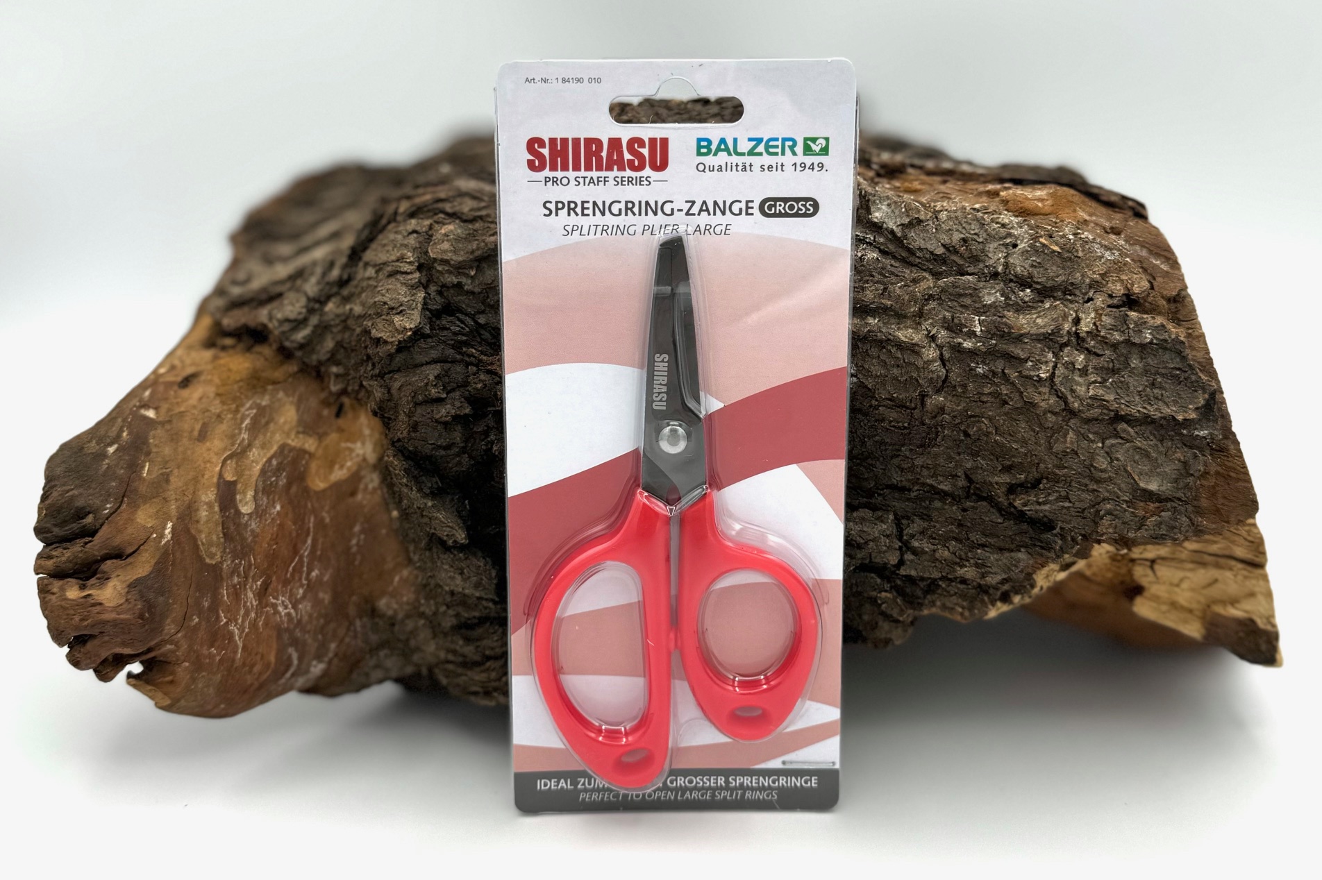 Balzer Shirasu Sprengring Zange Groß mit Schere Splitring Plier