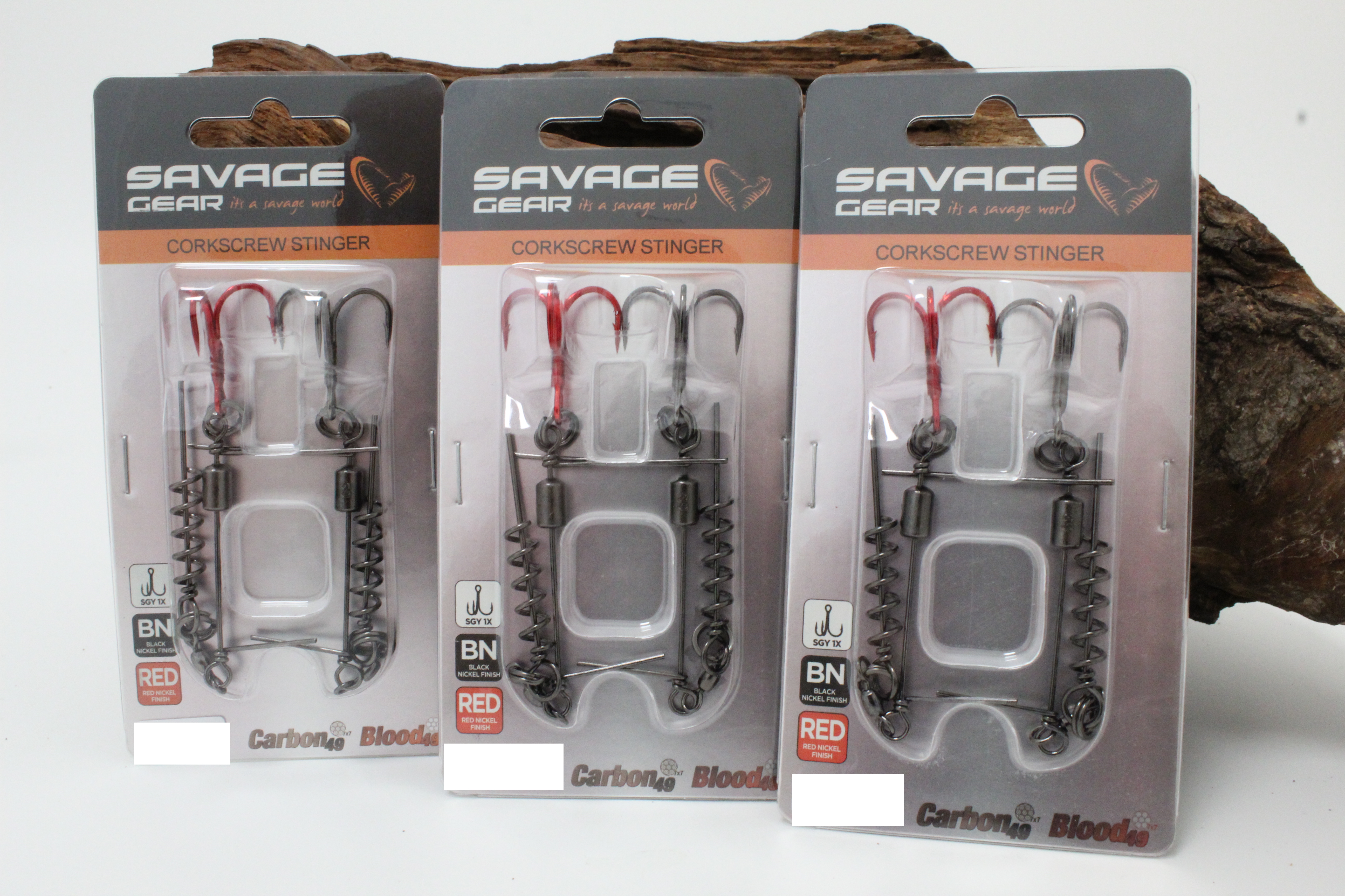 Savage Gear Corkscrew Stinger 3G Red Black Nickel Gr. 1 1/0 2/0 ABVERKAUF