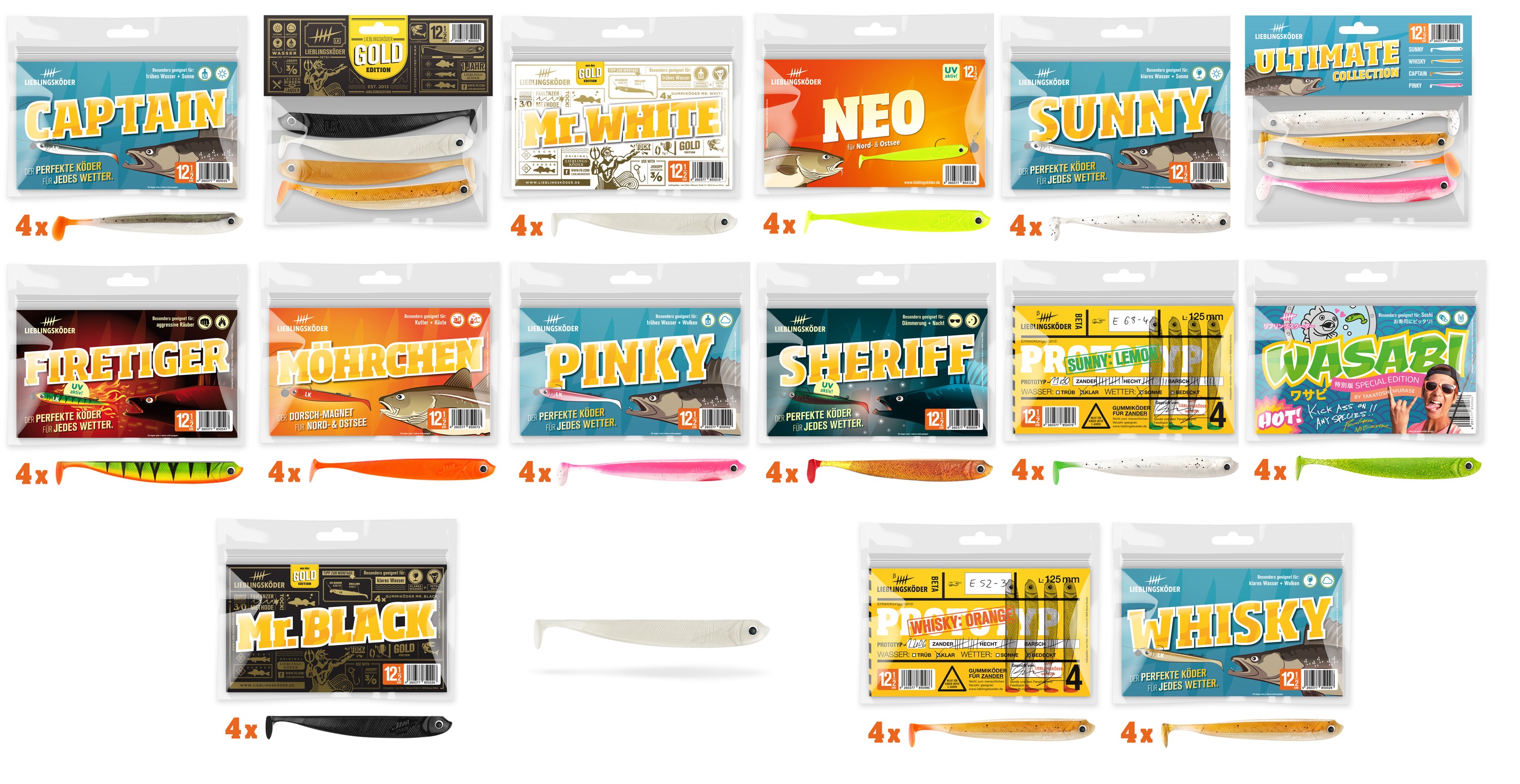 Lieblingsköder 12,5cm alle Farben