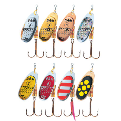 DAM Effzett Standard Spinner 3g 13 Farben Silber Gold Kupfer Reflex Black Dot usw.