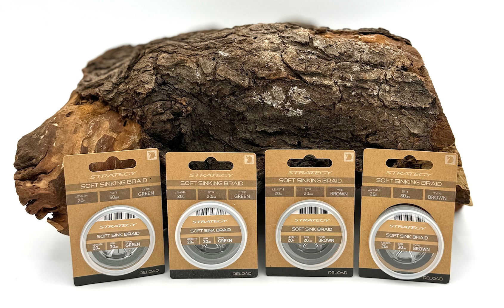 Strategy Reload Soft Sink Braid Green Brown 20lb 30lbs 20m