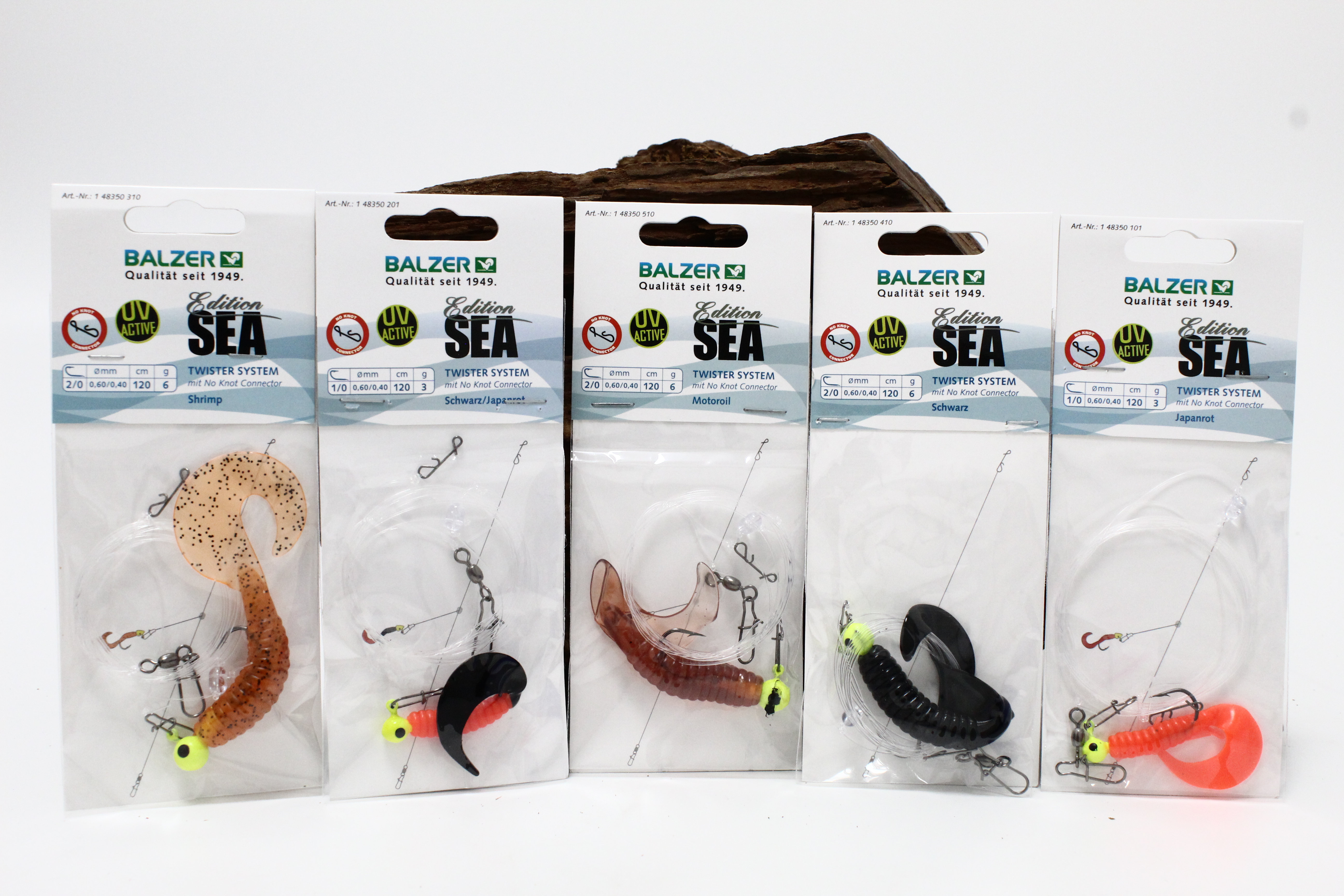 Balzer Edition Sea Pilk Twister Rig  UV Active 1 Anbissstelle 6 Farben