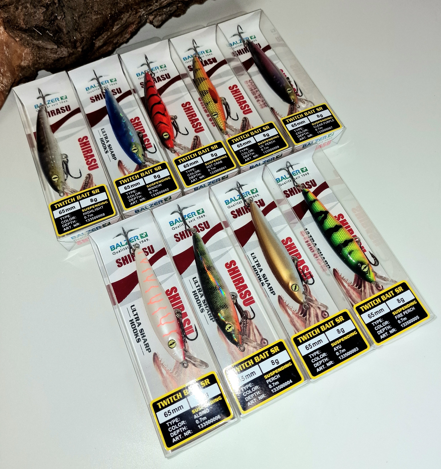 Balzer Shirasu Twitchbait SR 6,5cm 8g Suspending 9 Farben Albino Perch Crab Ayu usw.