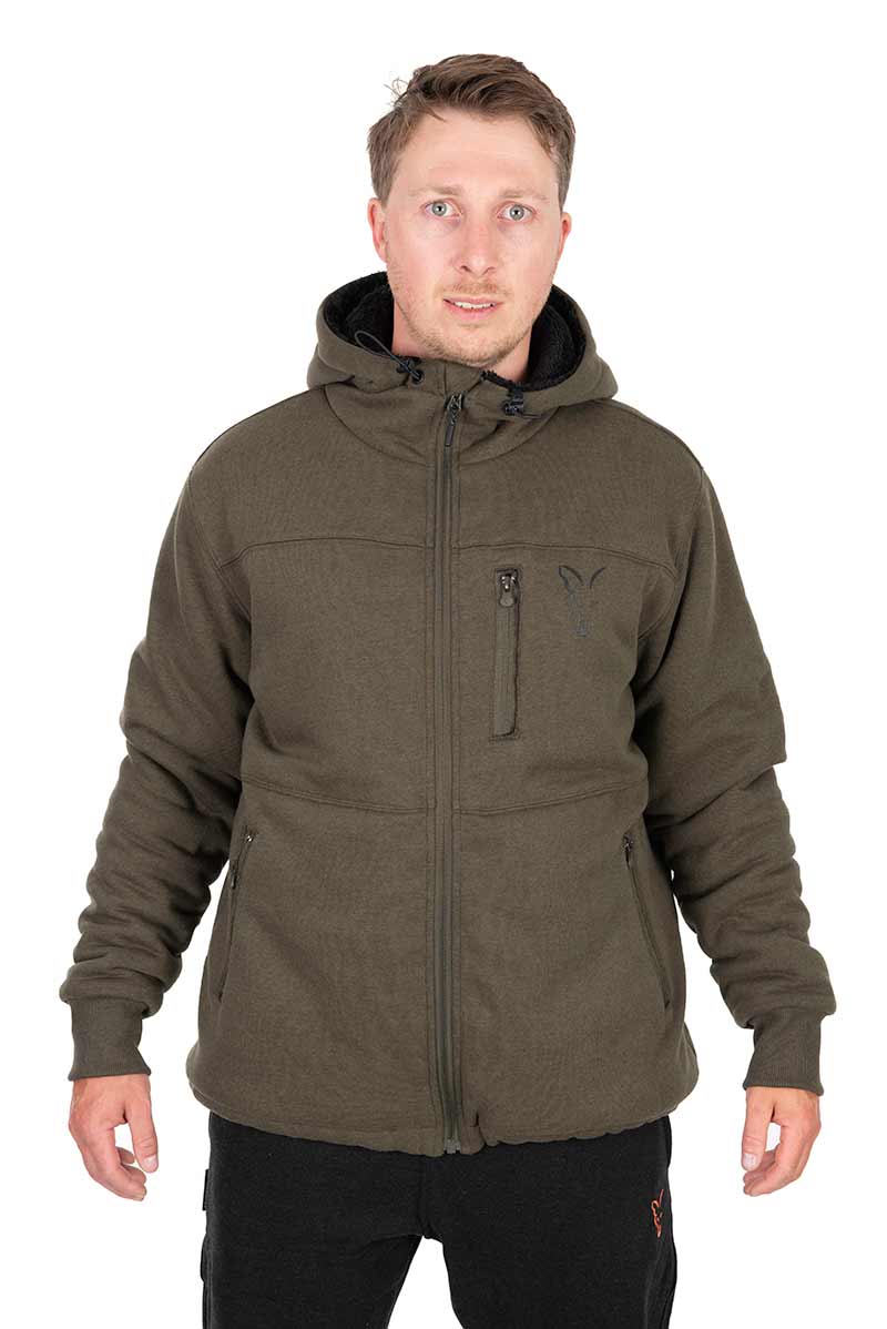 Fox Collection Sherpa Jacket Green & Black in S M L XL 2XL 3XL